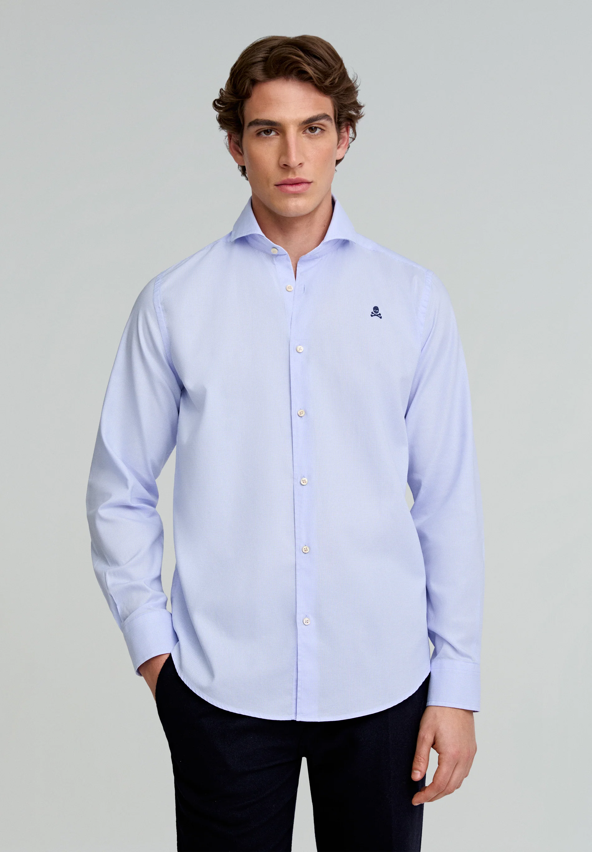 CAMISA VESTIR CALAVERA CONTRASTE