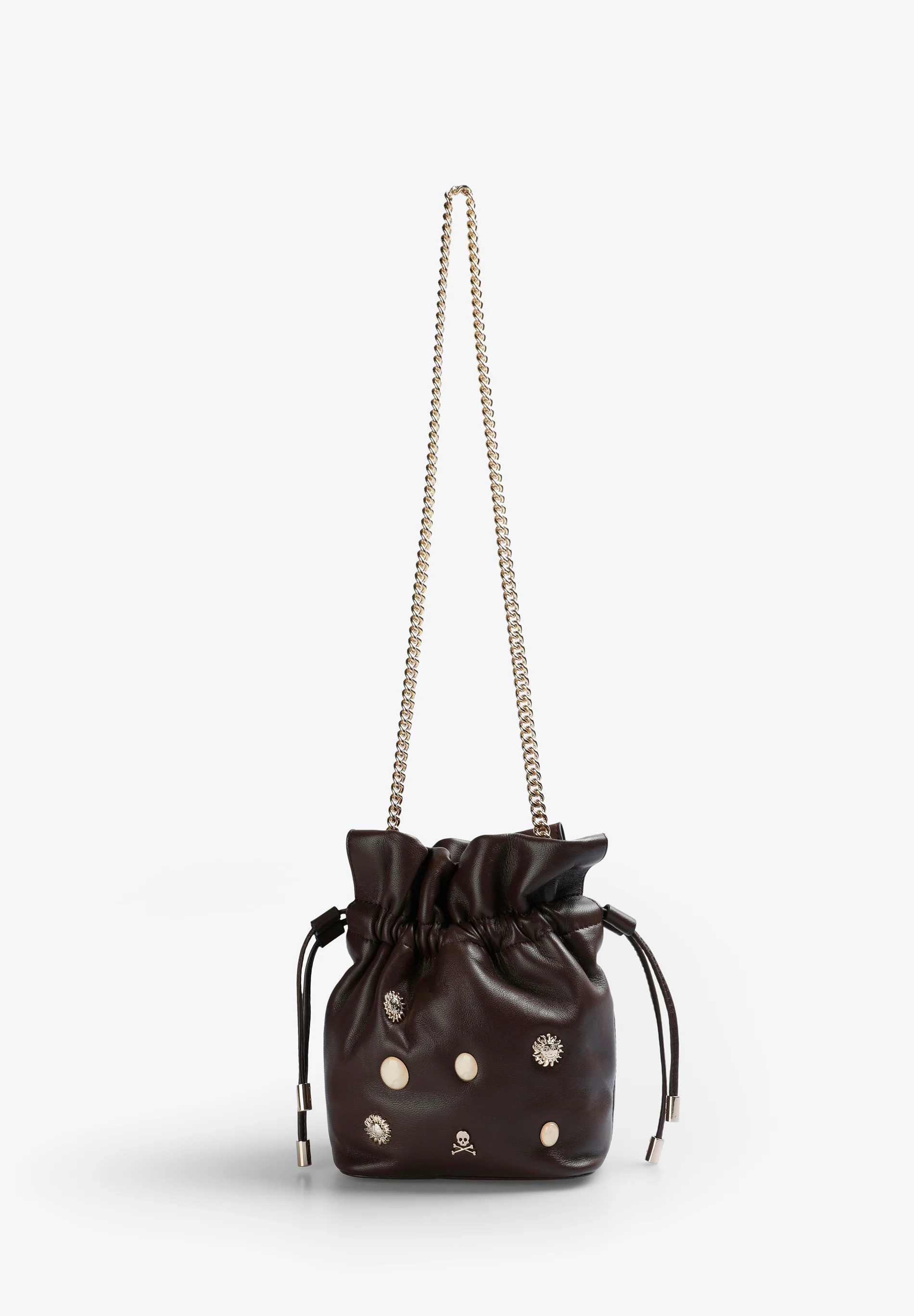 BOLSO SACO PIEL TACHUELAS
