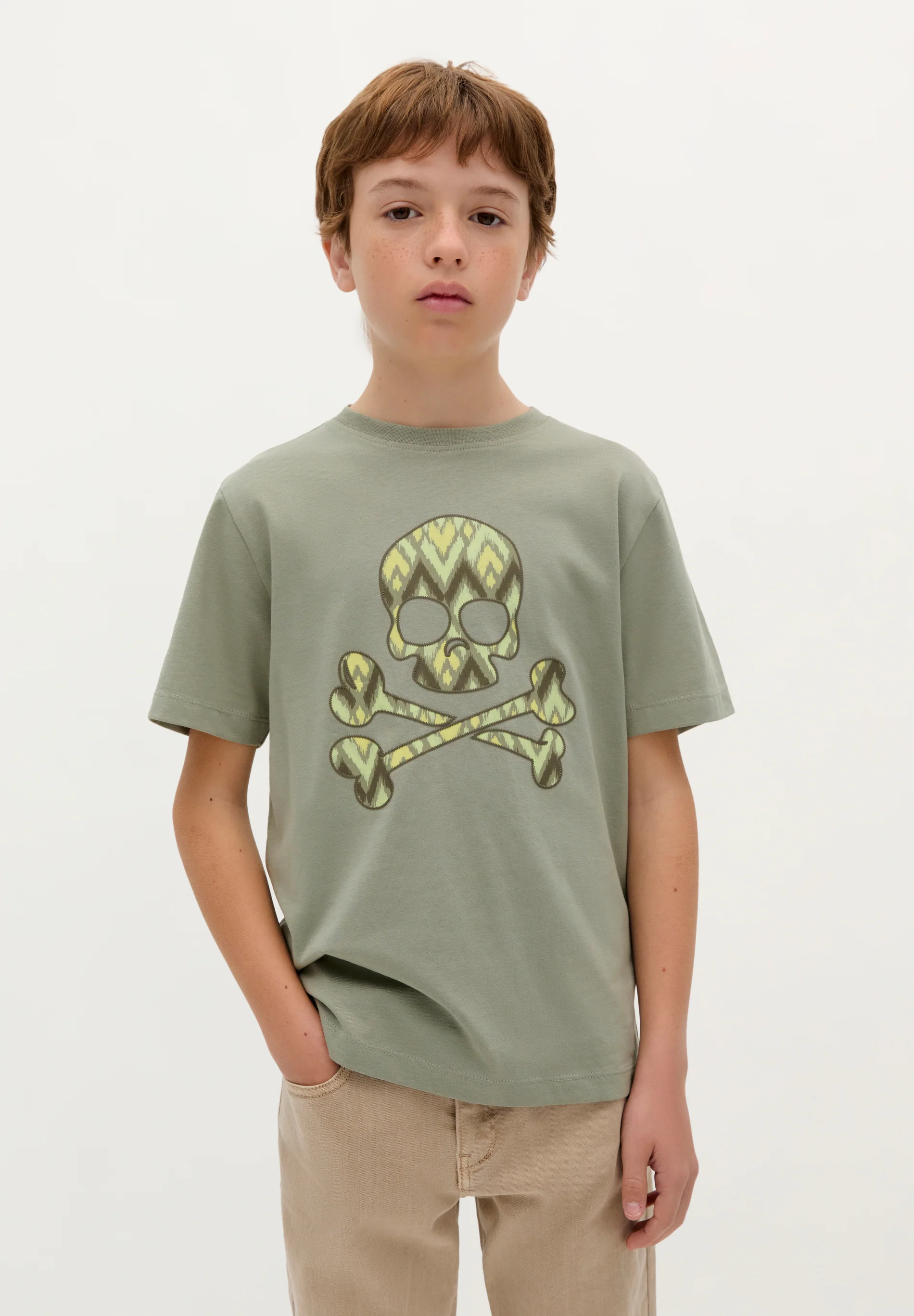 CAMISETA CALAVERA IKAT