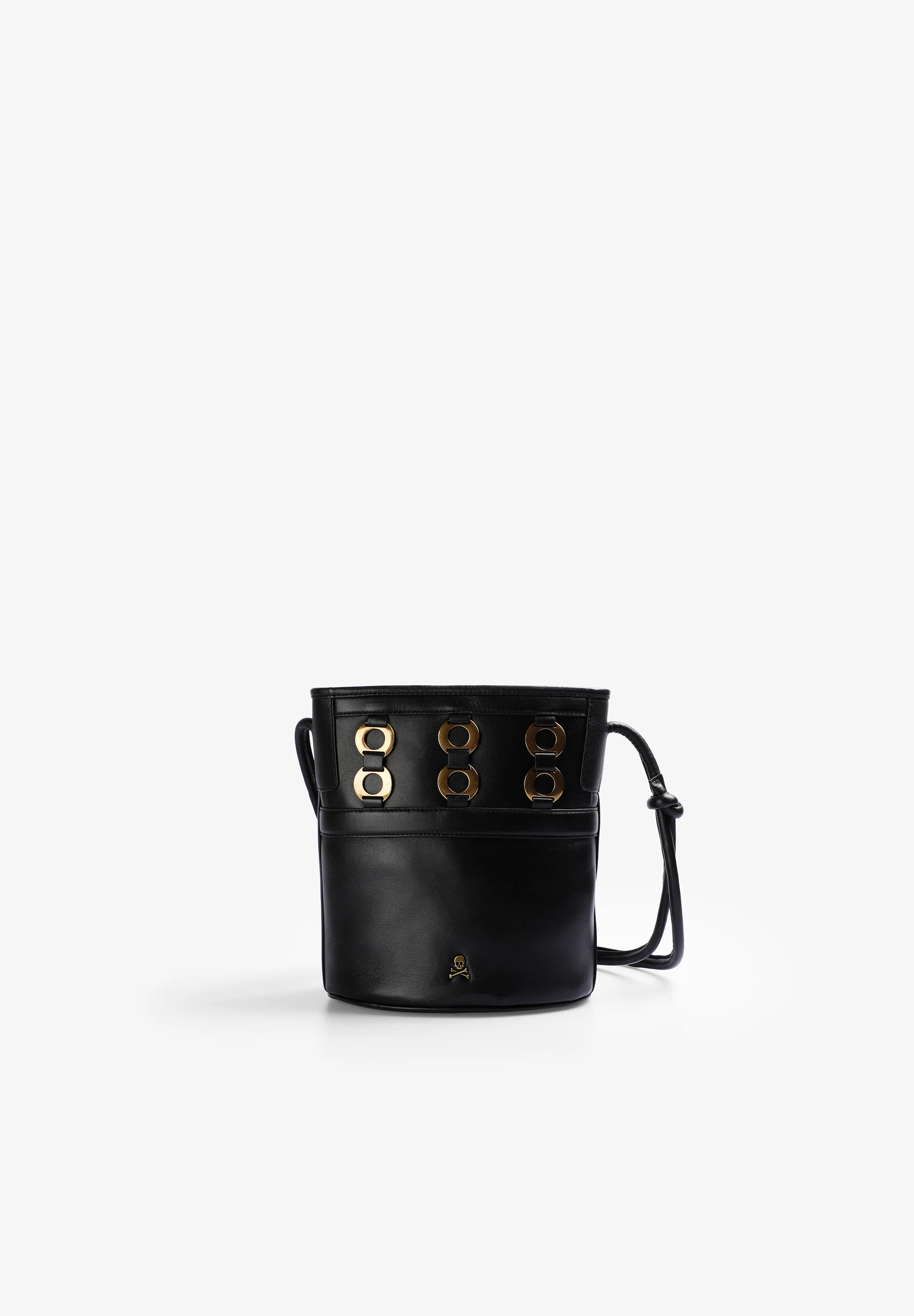 BOLSO PIEL CUBO ARANDELAS