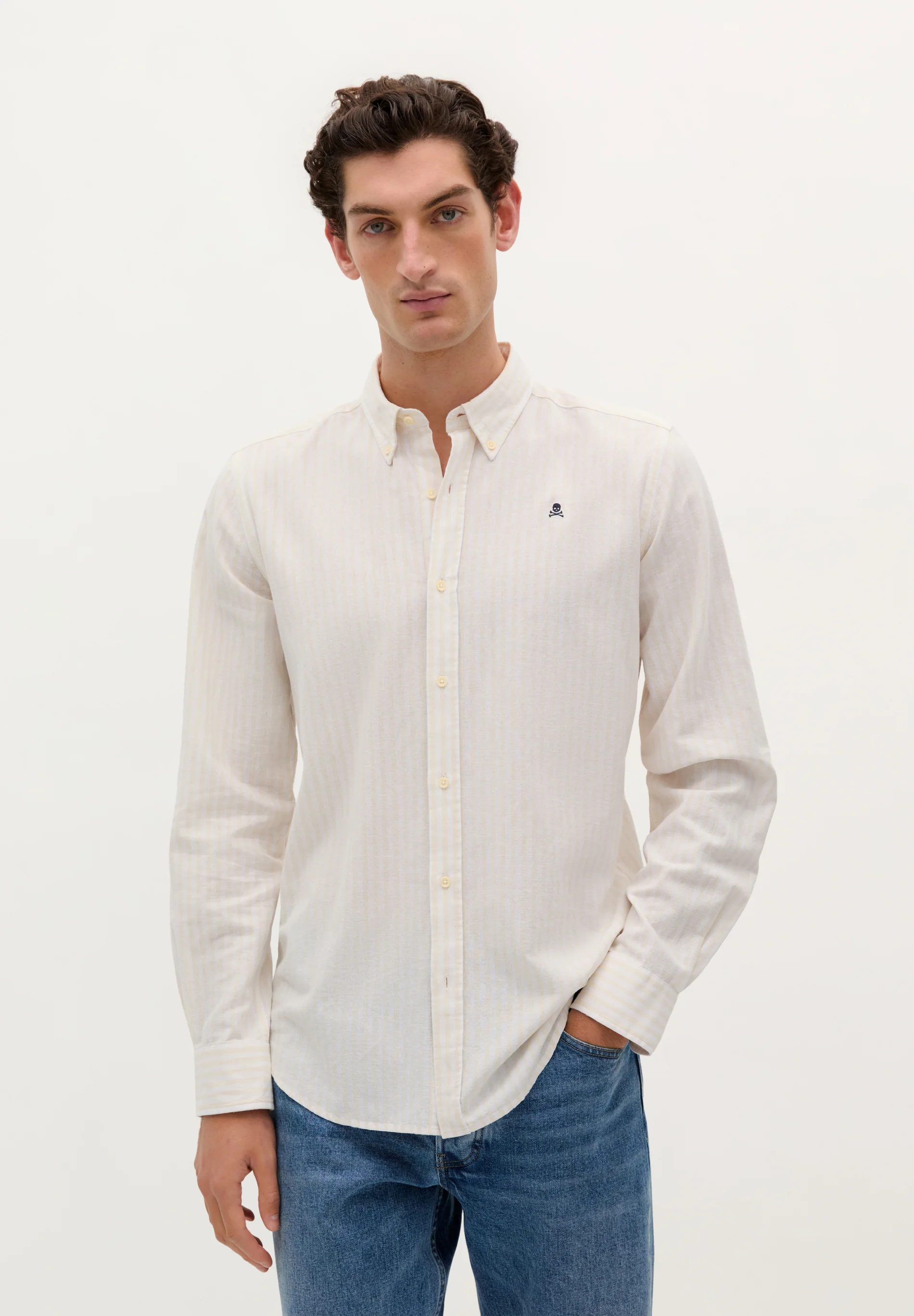 CAMISA RAYAS CUELLO BOTONES