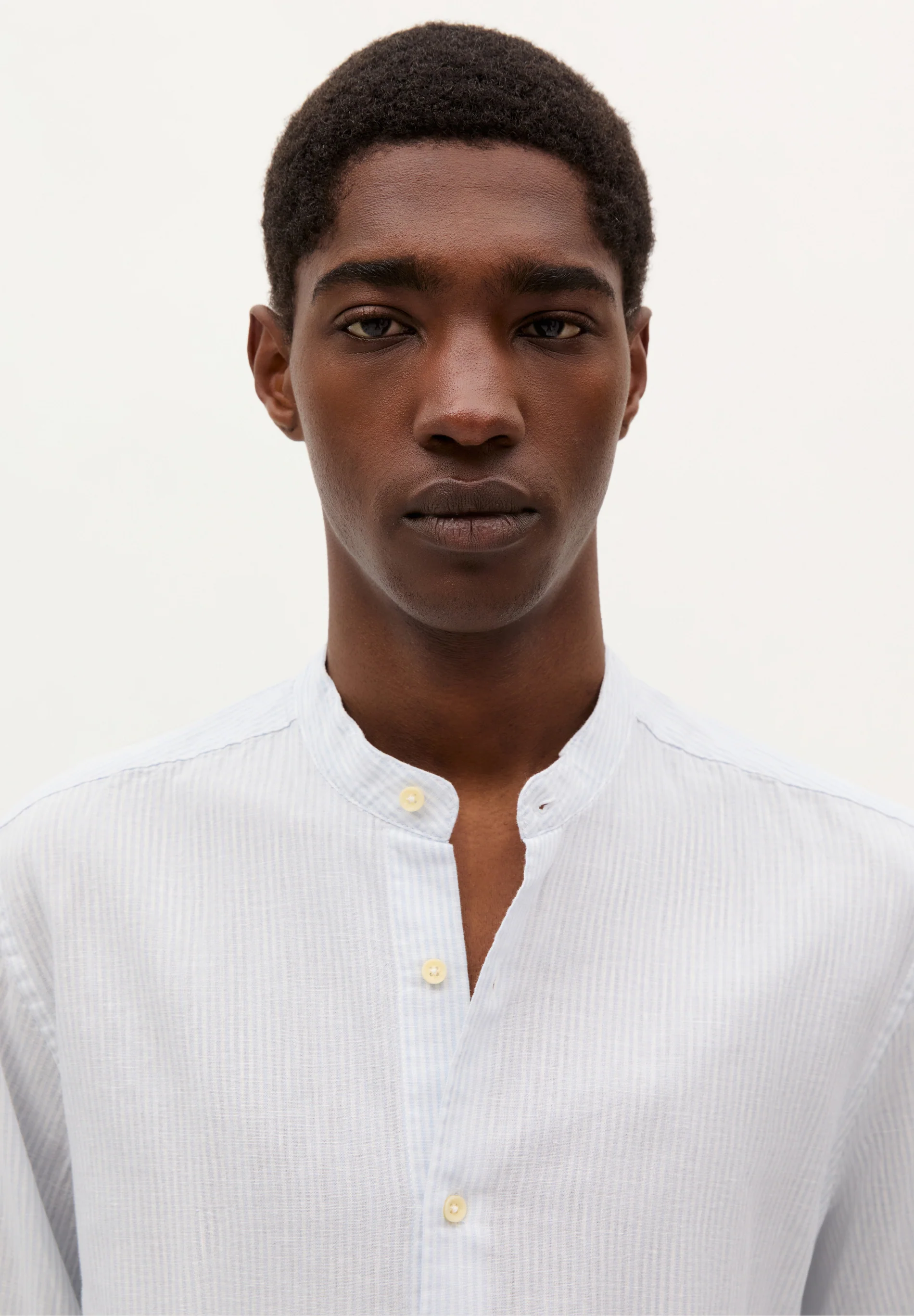 CAMISA RAYAS CUELLO MAO