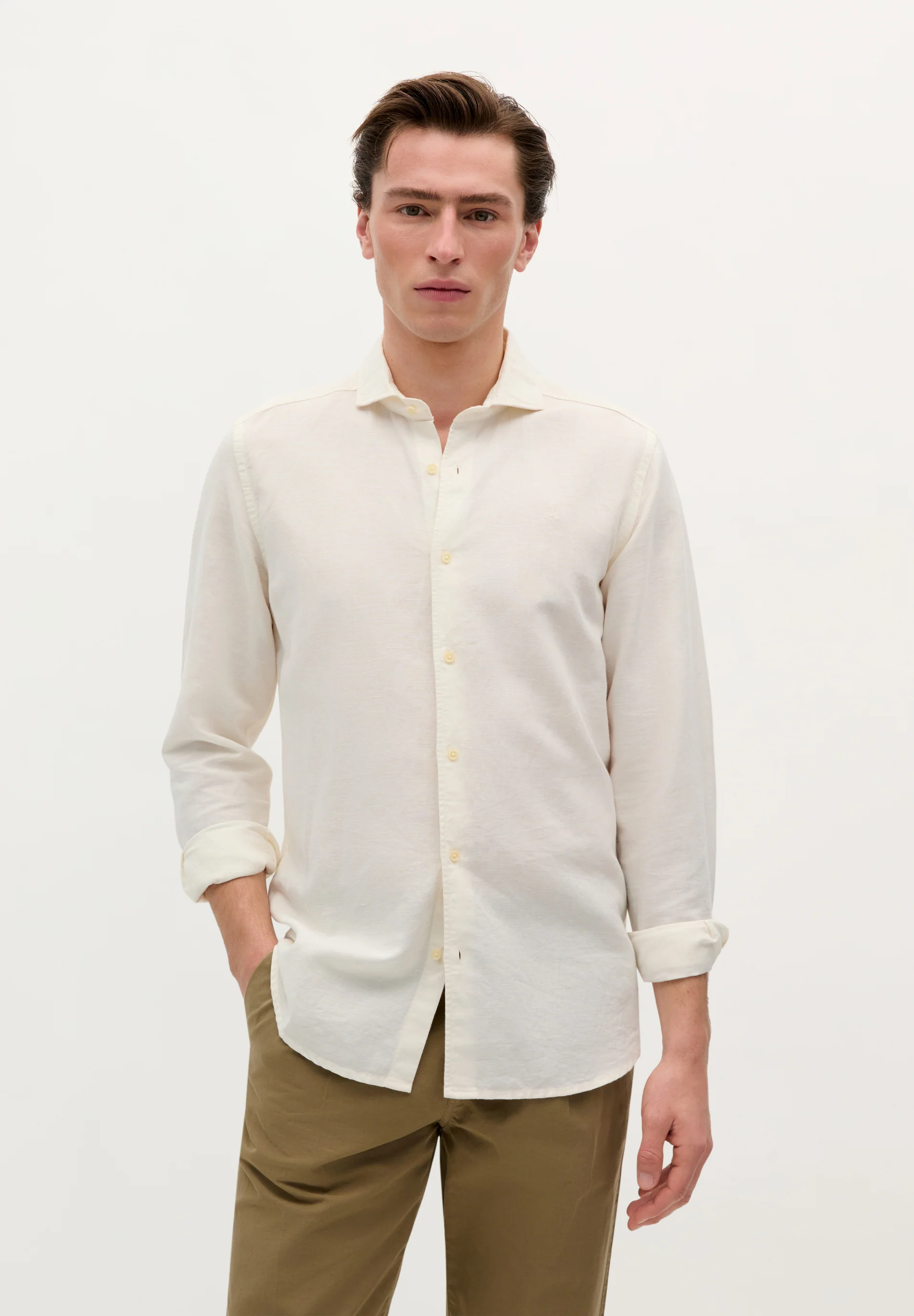CAMISA LINO CALAVERA