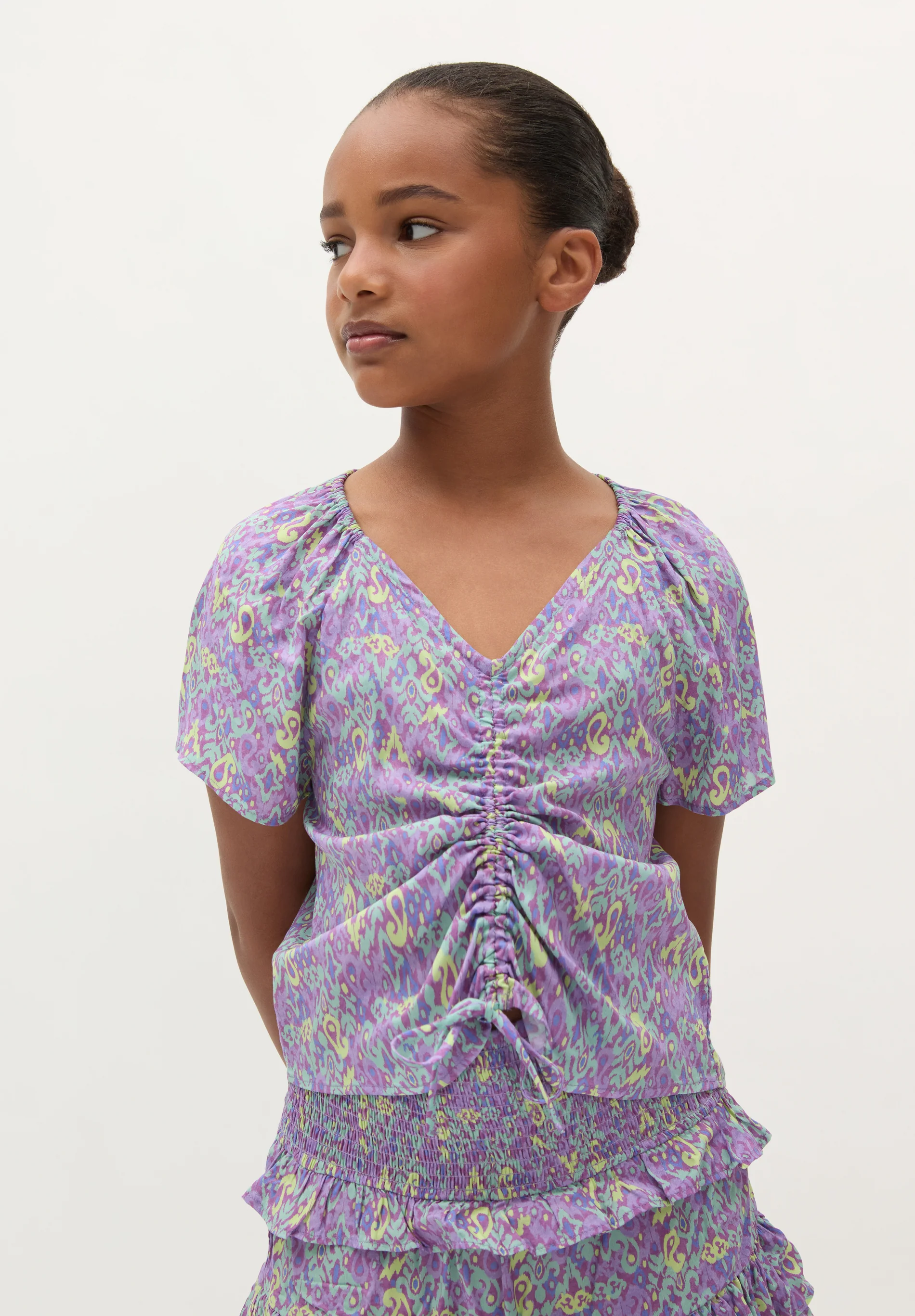 BLUSA IKAT FRUNCE