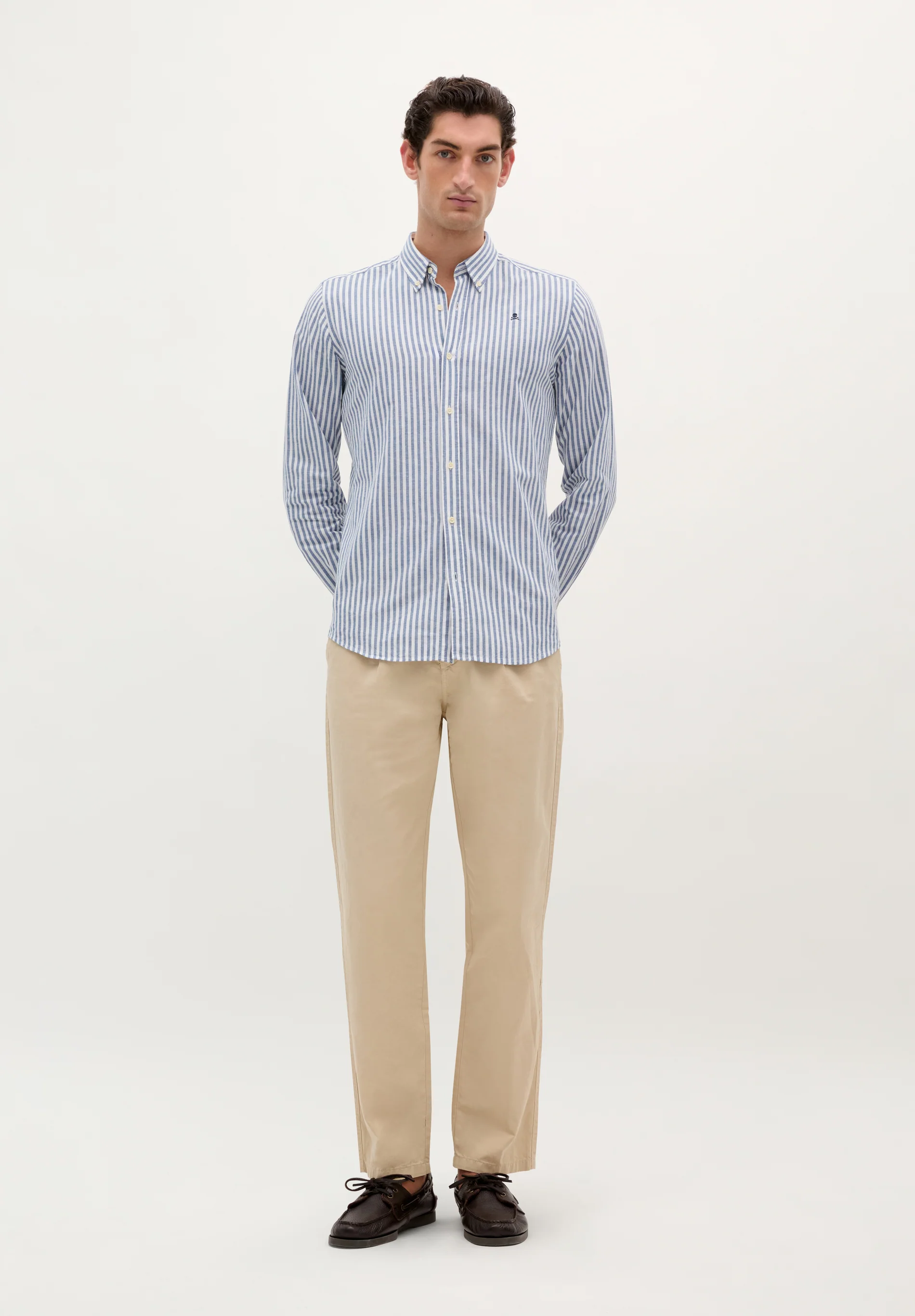 CAMISA RAYAS CUELLO BOTONES