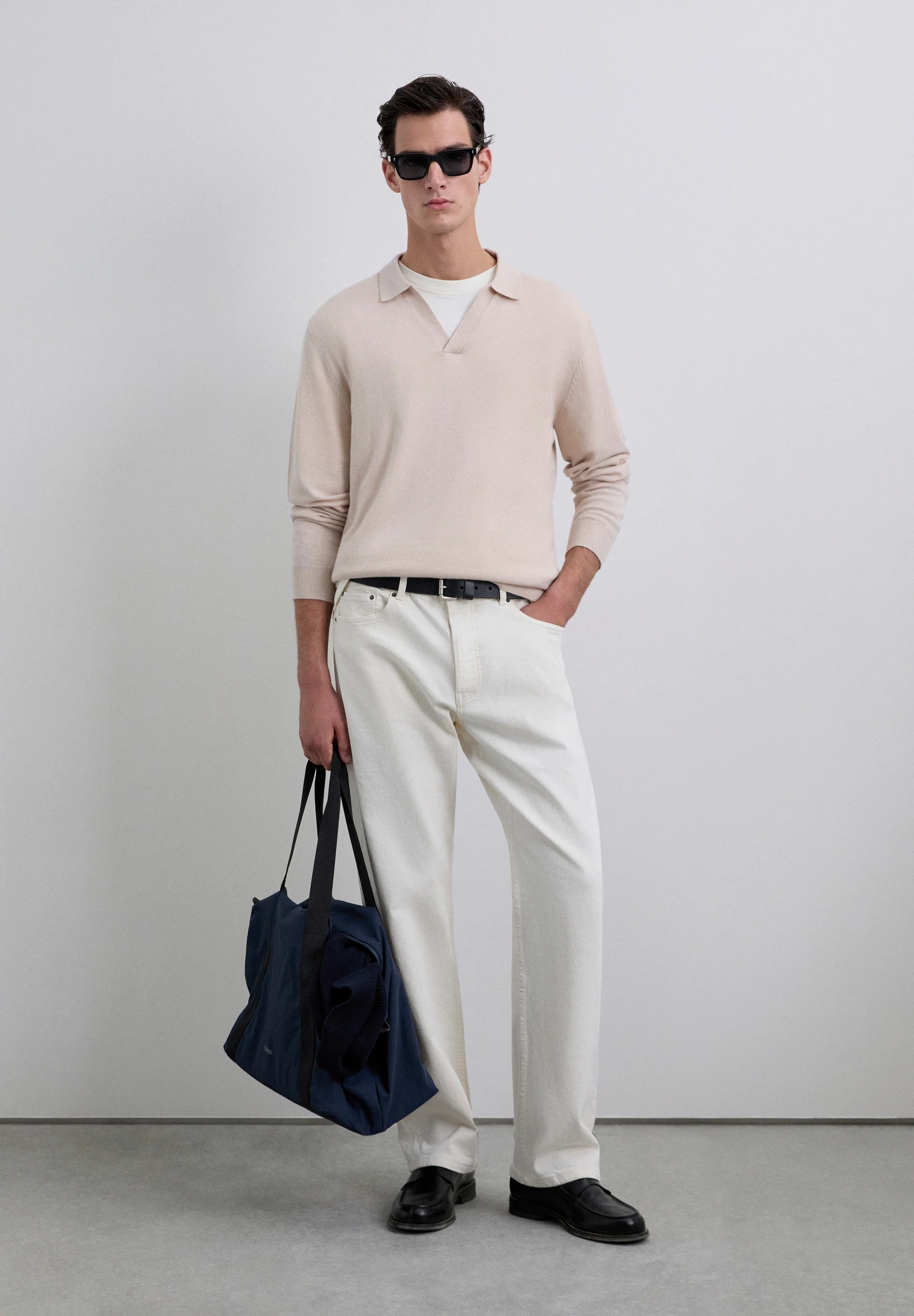 JERSEY POLO CUELLO PICO LANA