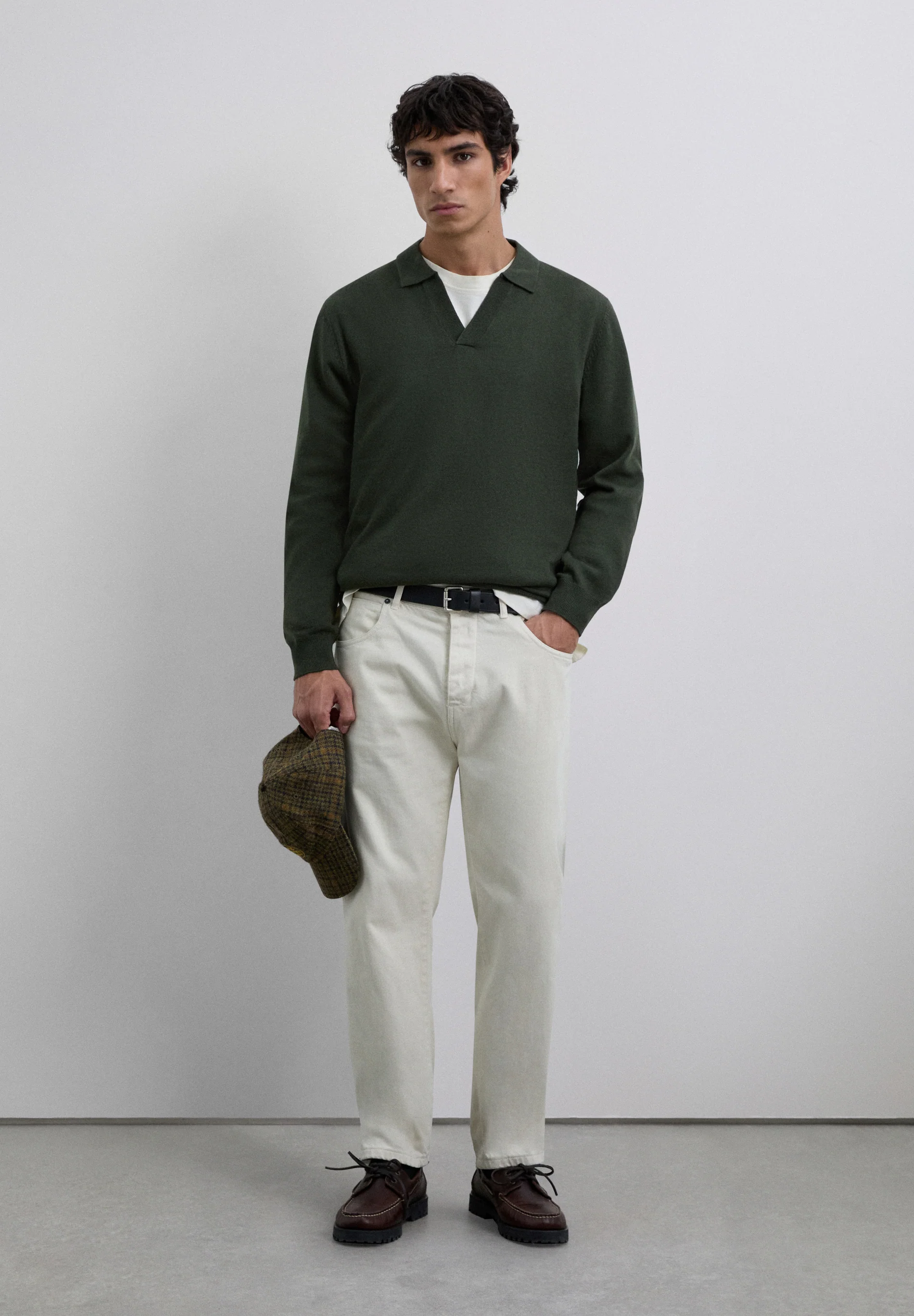 JERSEY POLO CUELLO PICO LANA