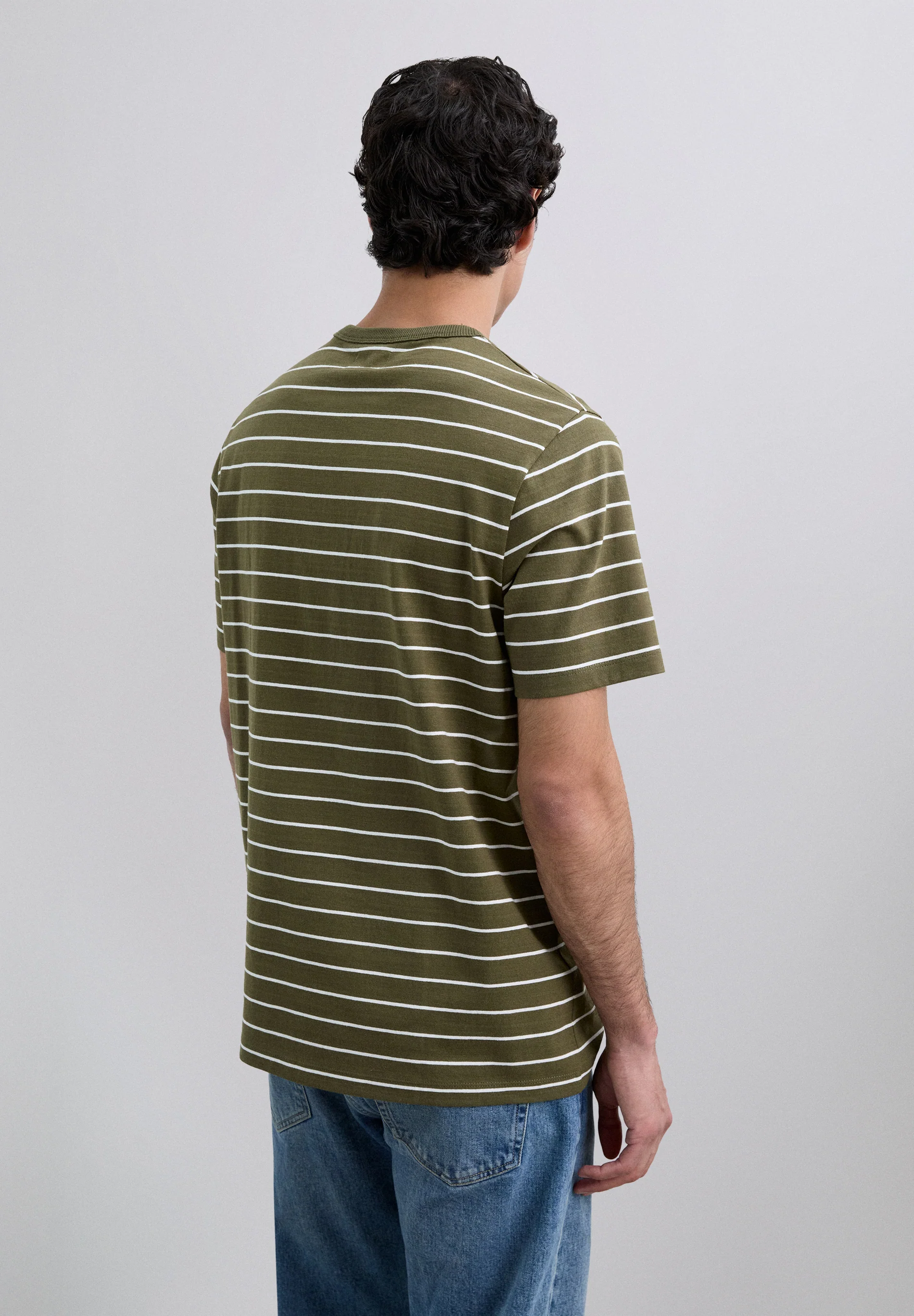 SCSTRIPESEMB TEE