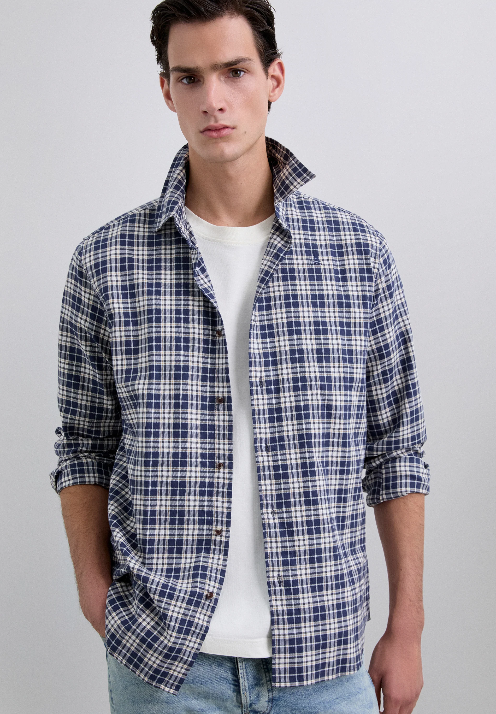 CAMISA ESTAMPADA CUADROS TARTÁN