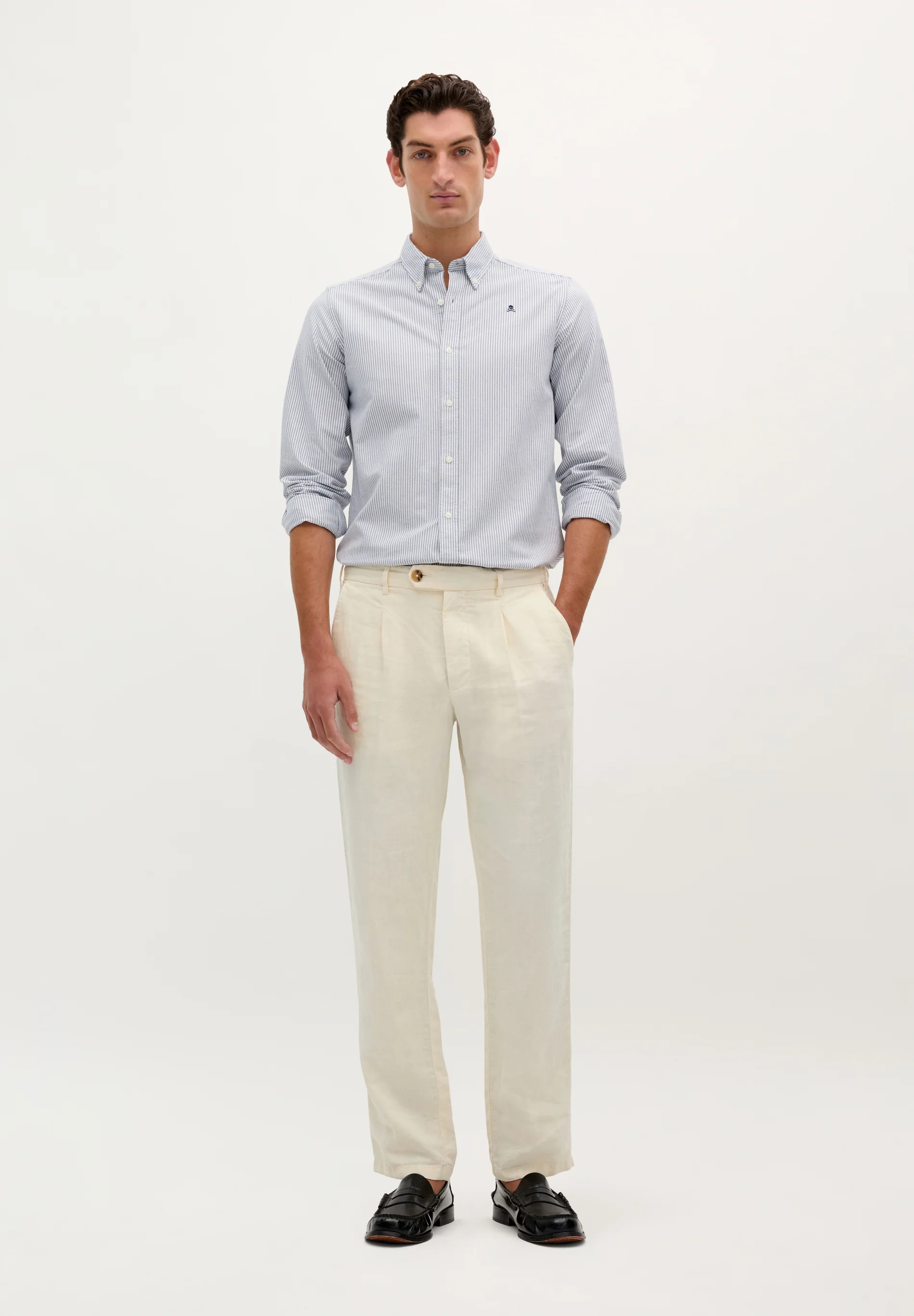 CAMISA OXFORD CALAVERA CONTRASTE