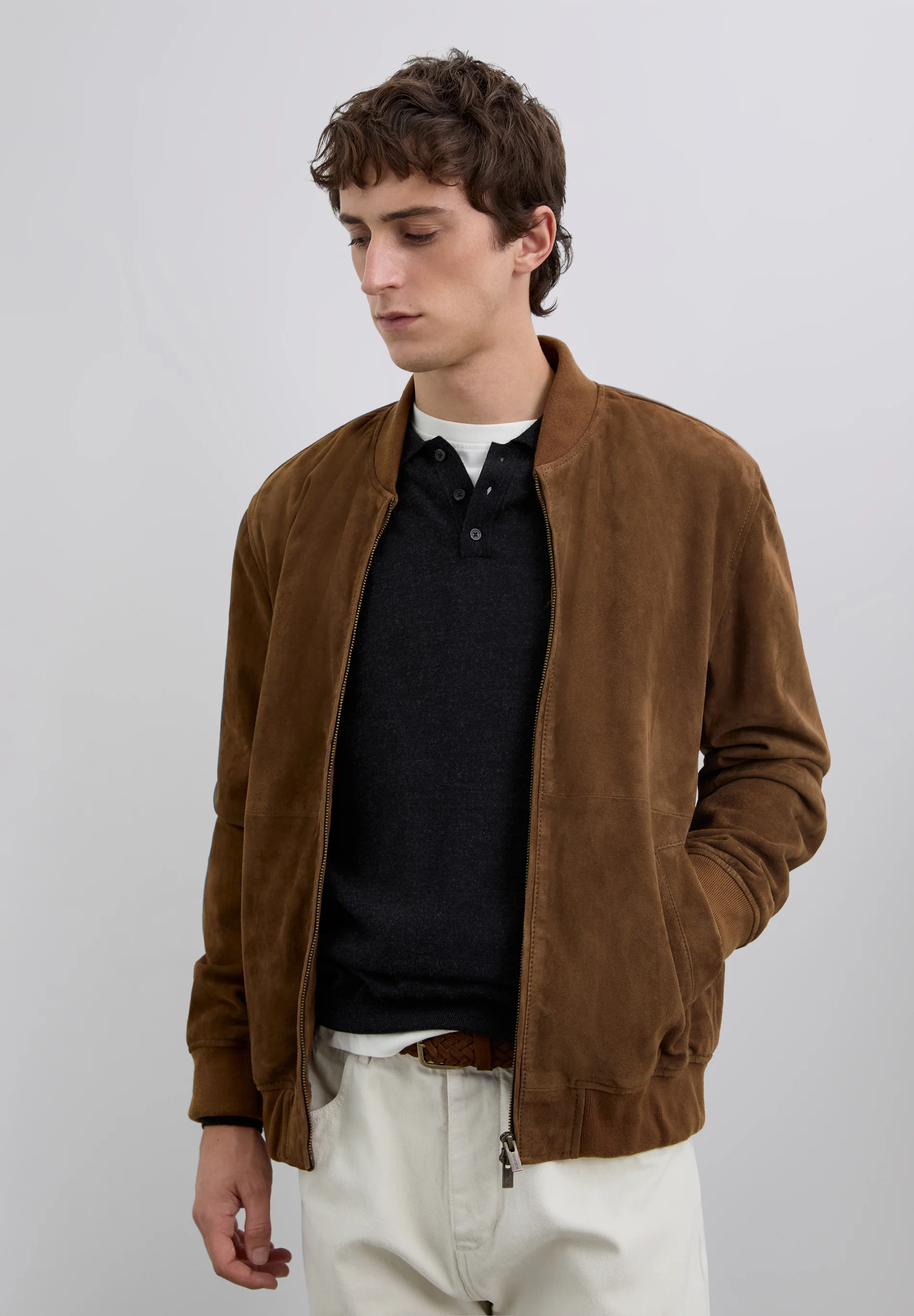 CHAQUETA BOMBER PIEL