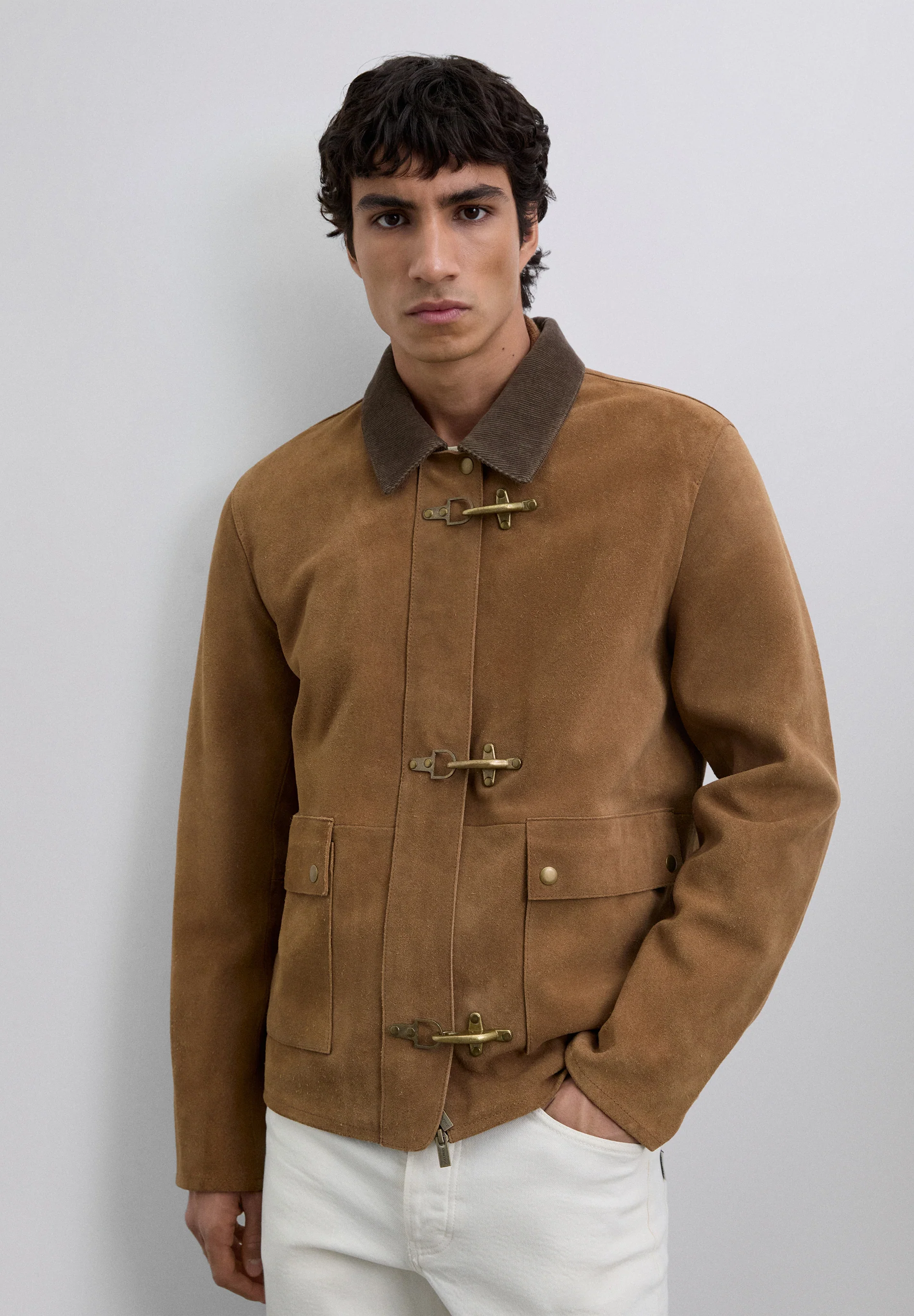 CHAQUETA PIEL CUELLO PANA