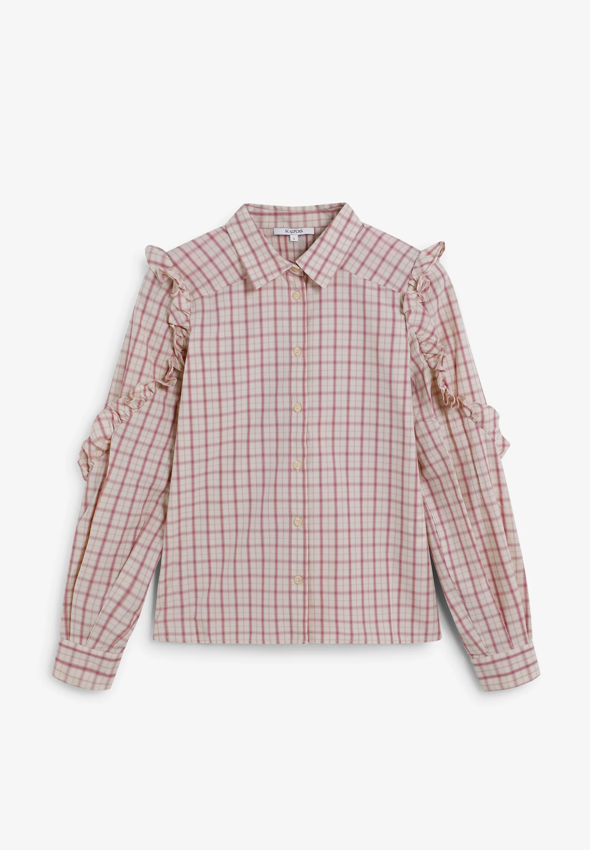 CAMISA CUADROS DETALLES FRUNCES
