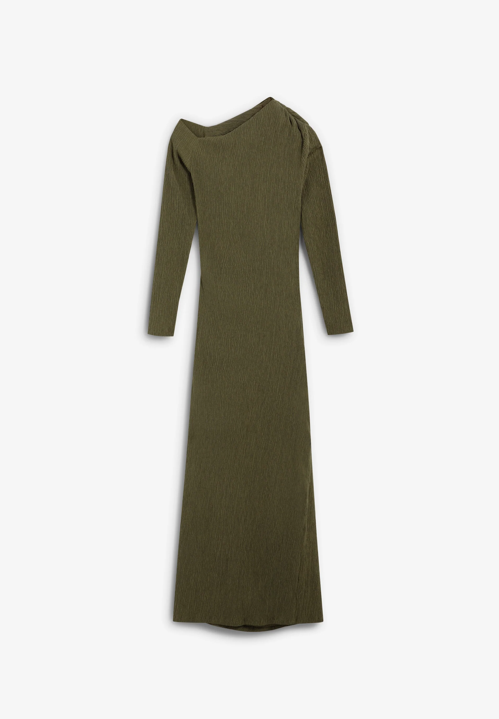 VESTIDO FRUNCES ESCOTE ASIMÉTRICO