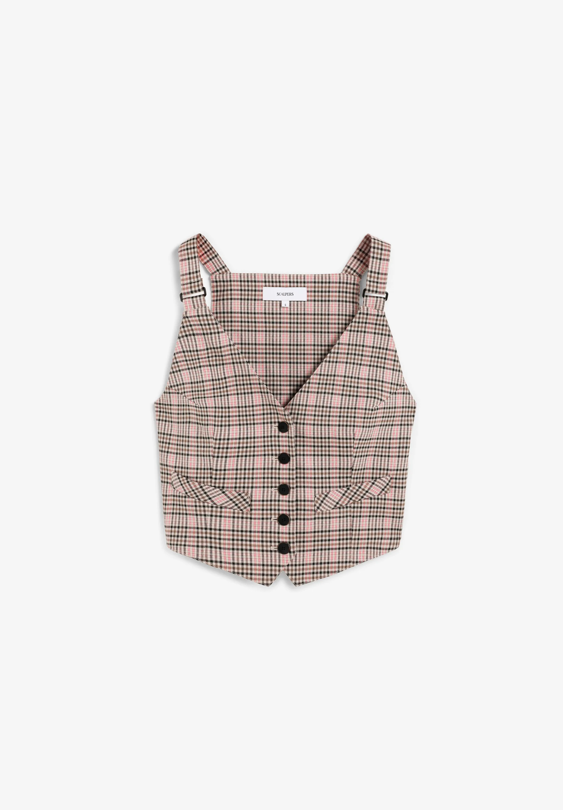 CHALECO CUADROS TIRANTES