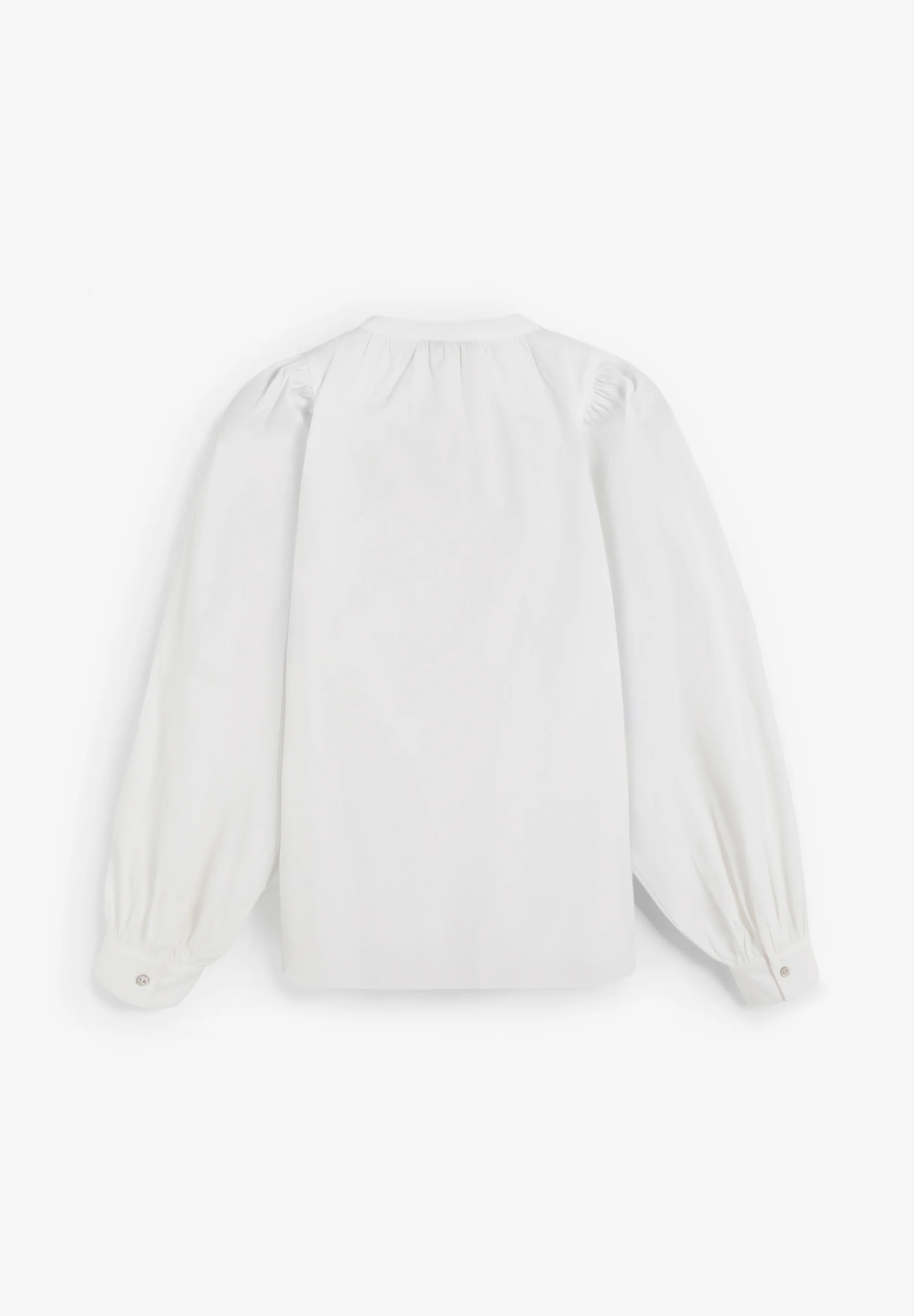 CAMISA POPELÍN MANGA ABULLONADA