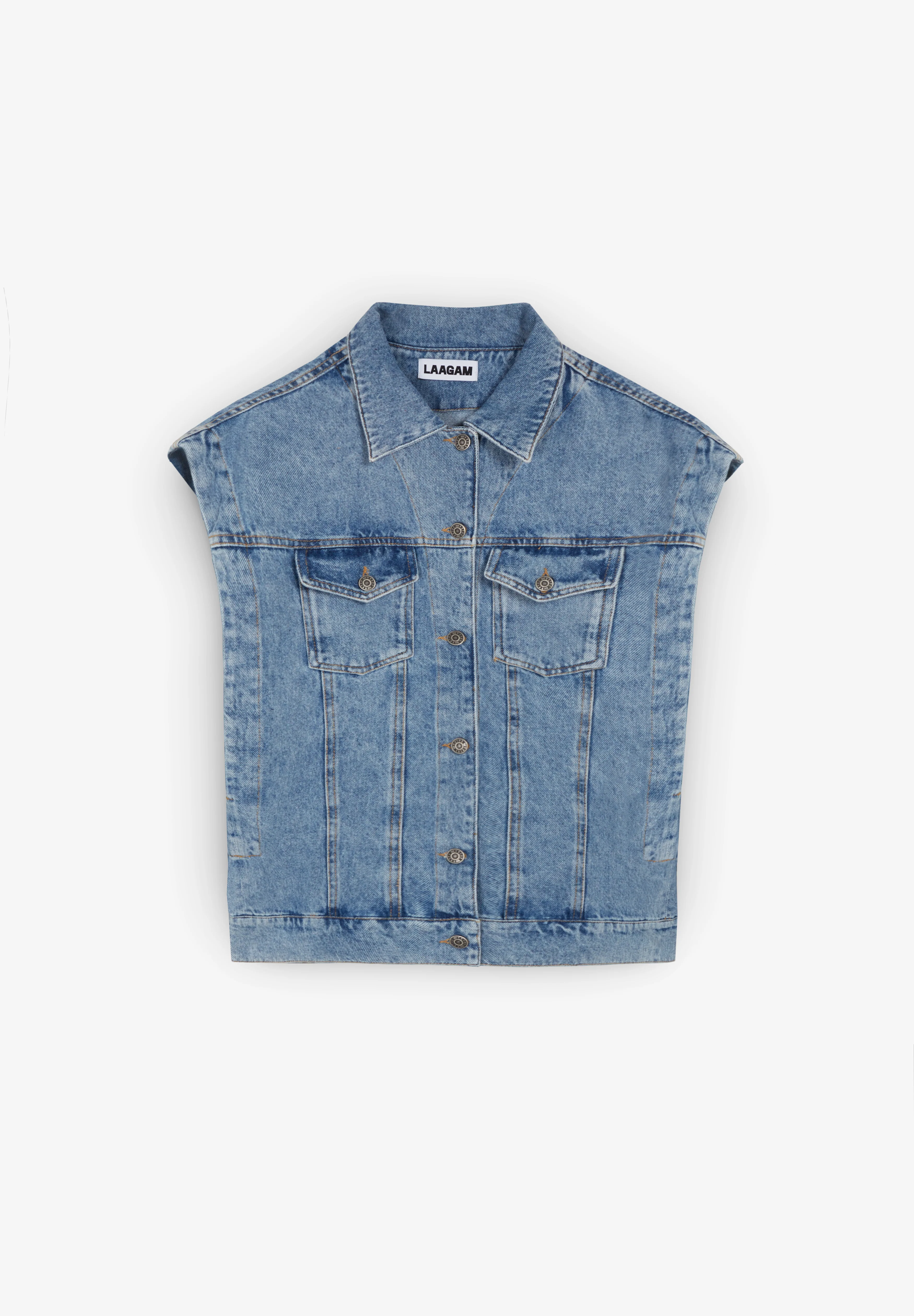 LAAGAM | CHAQUETA MANGAS DESMONTABLES DE-NIMES