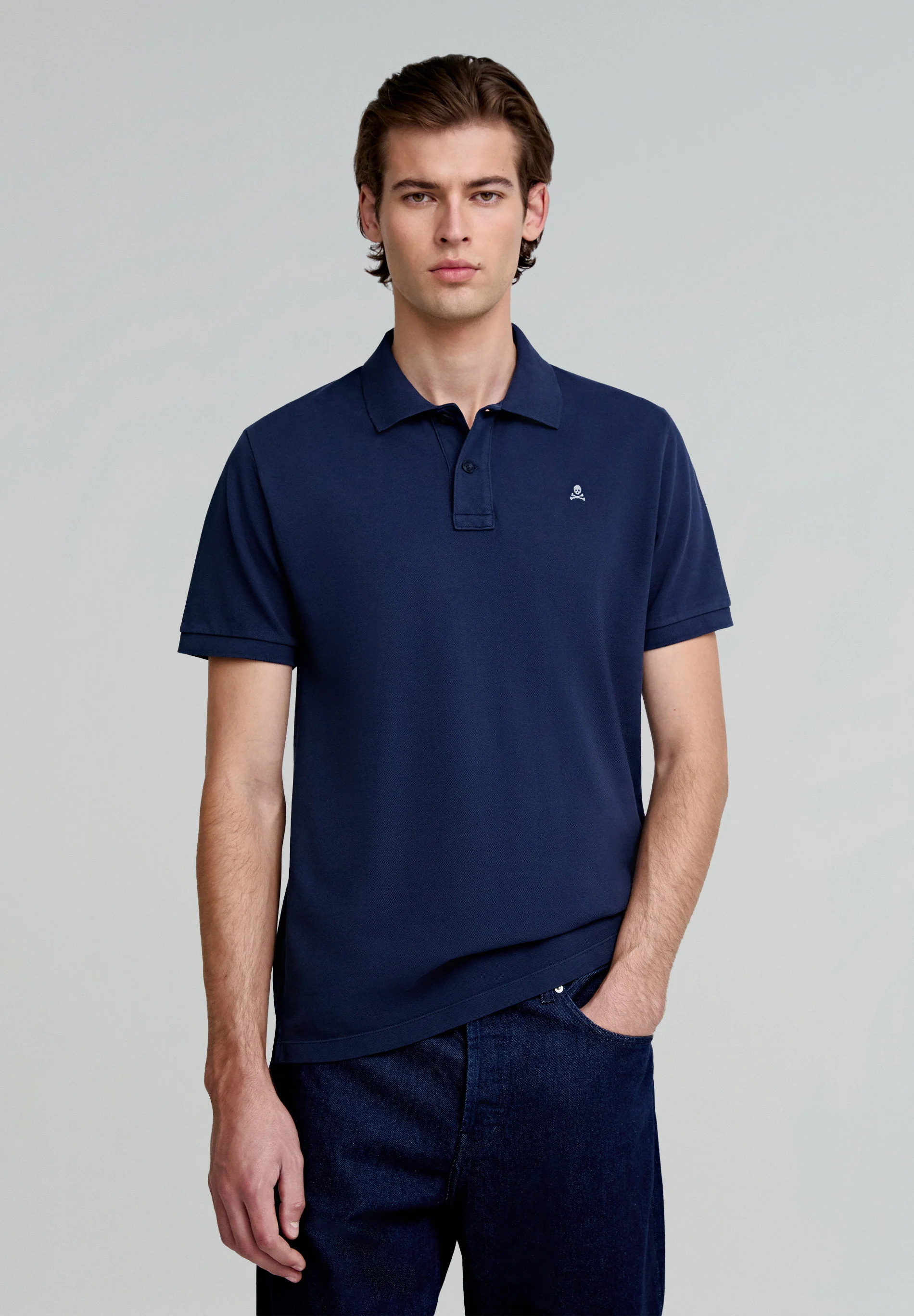 POLO BÁSICO CALAVERA CONTRASTE