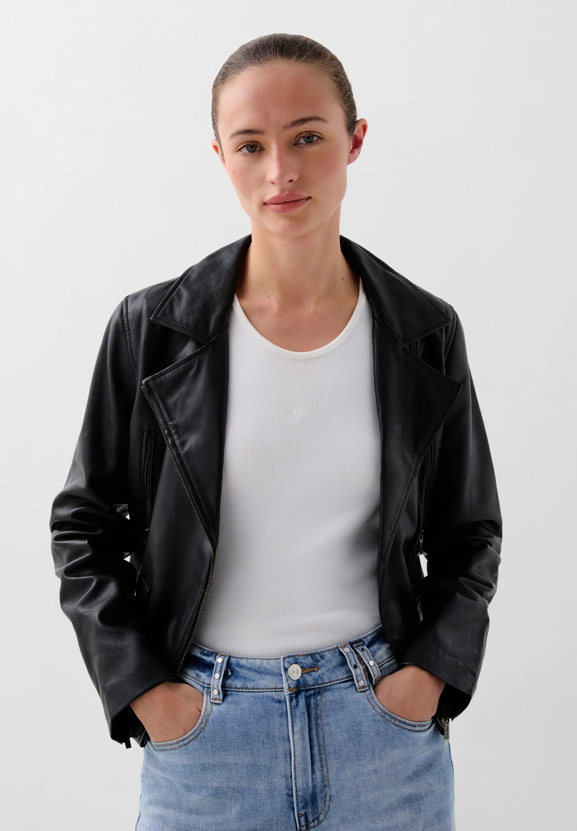 CAZADORA BIKER PIEL