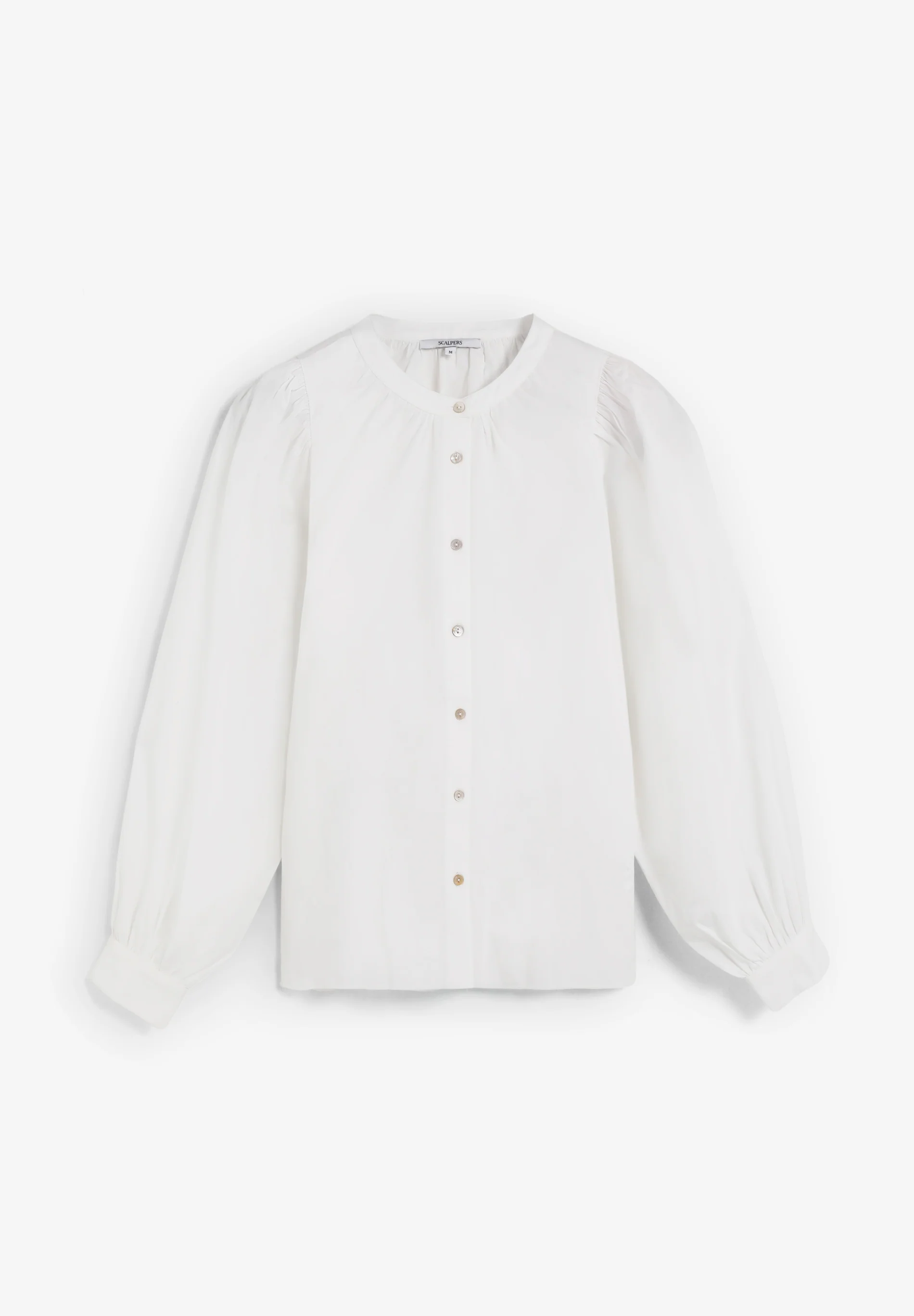 CAMISA POPELÍN MANGA ABULLONADA