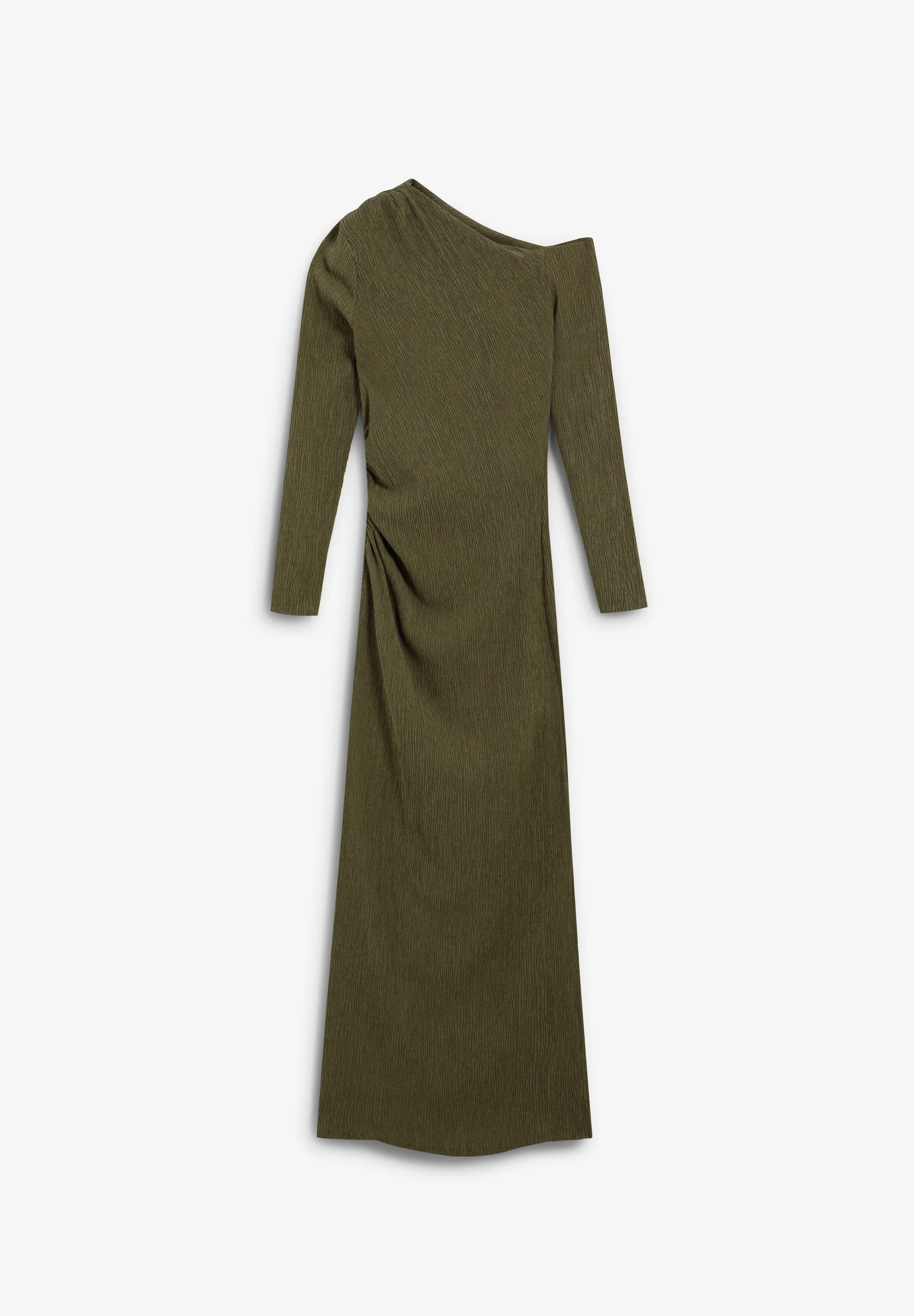 VESTIDO FRUNCES ESCOTE ASIMÉTRICO