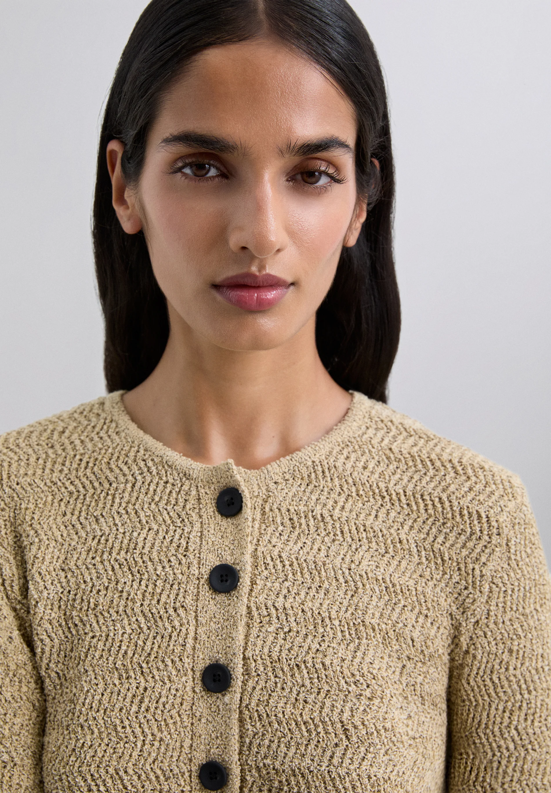 CÁRDIGAN PUNTO CONTRASTE