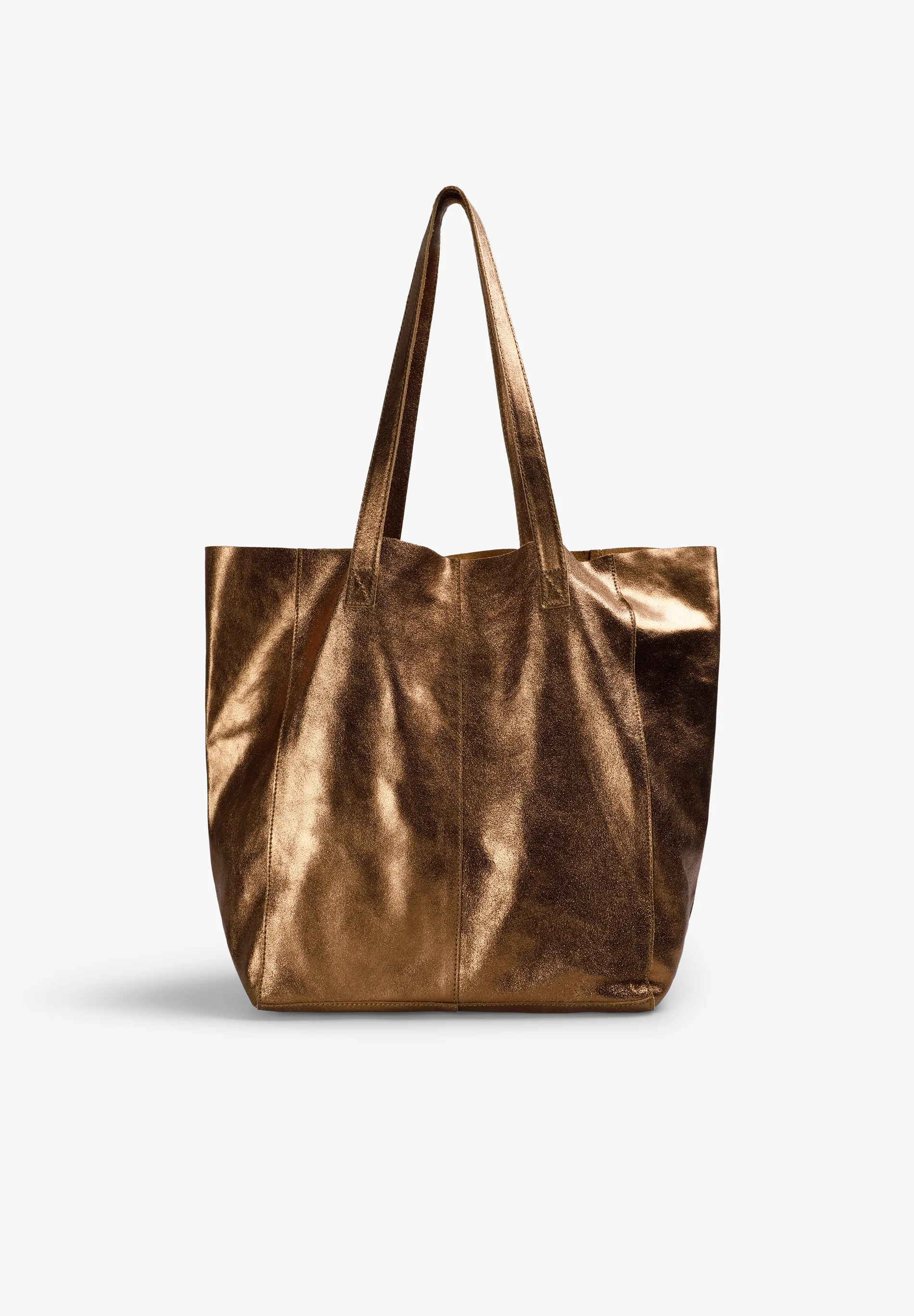 BOLSO SHOPPER ANTE METALIZADO
