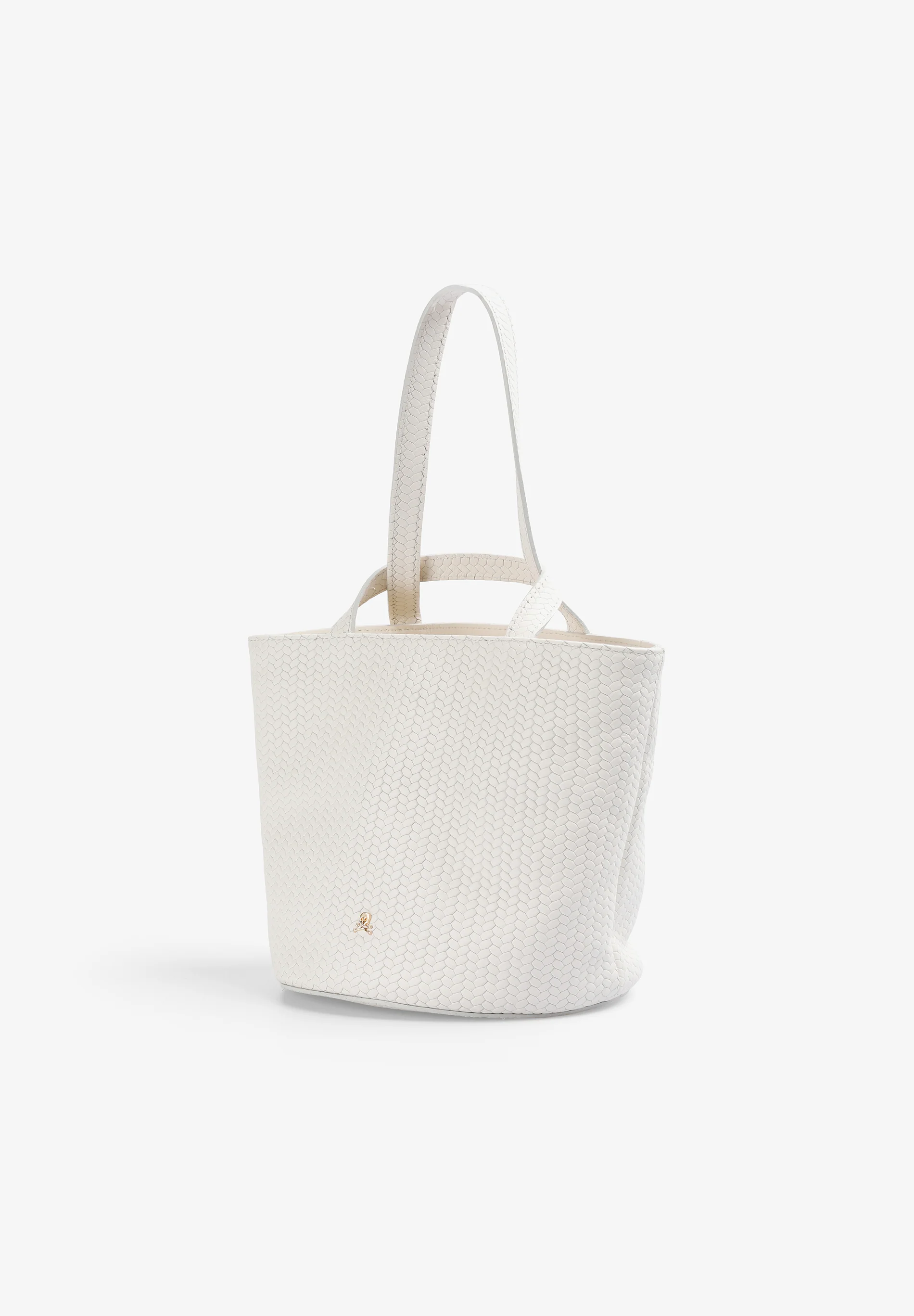 BOLSO MINI CUBO 100% PIEL TRENZADA