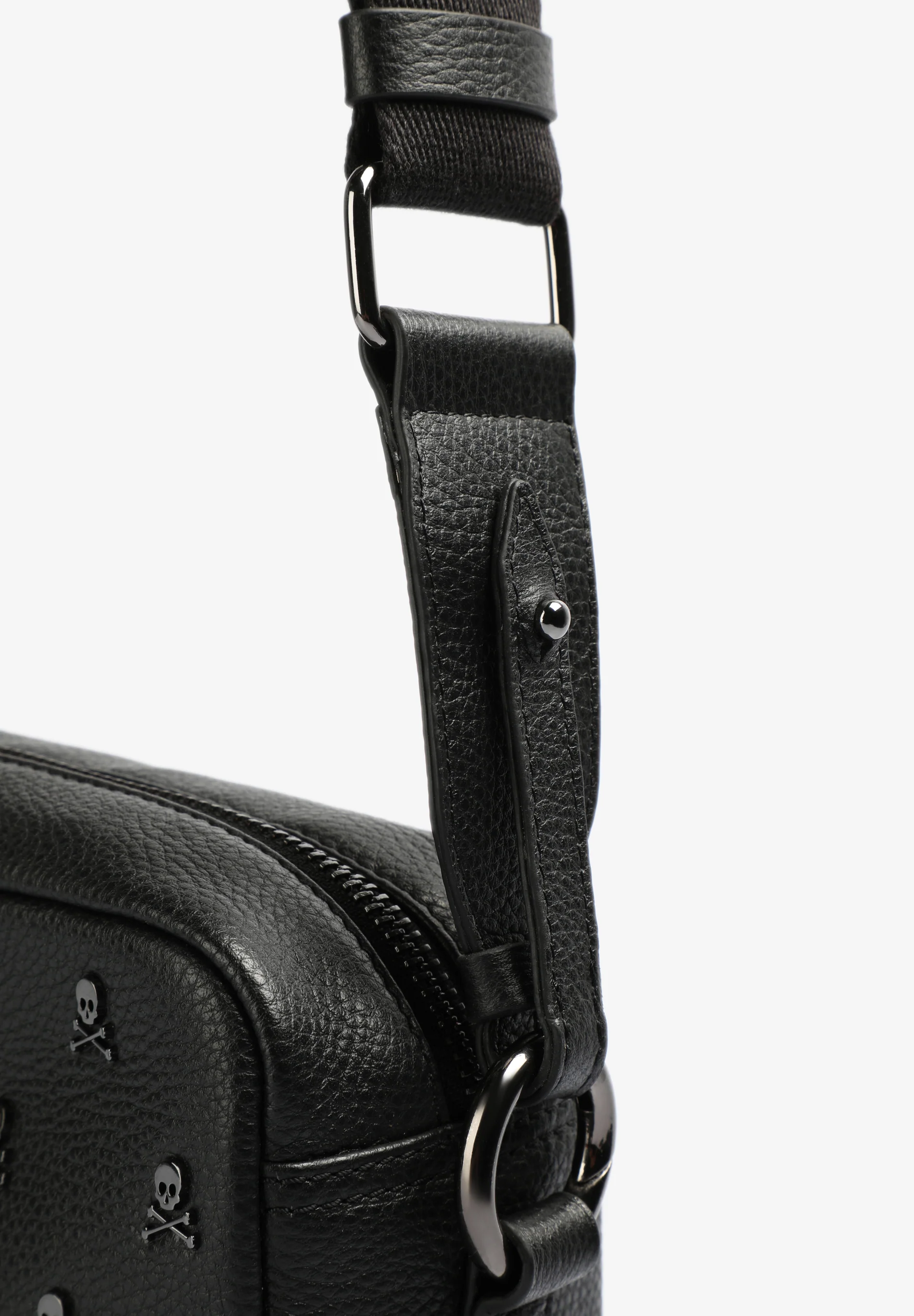 BOLSO PIEL BANDOLERA CALAVERAS ALL OVER