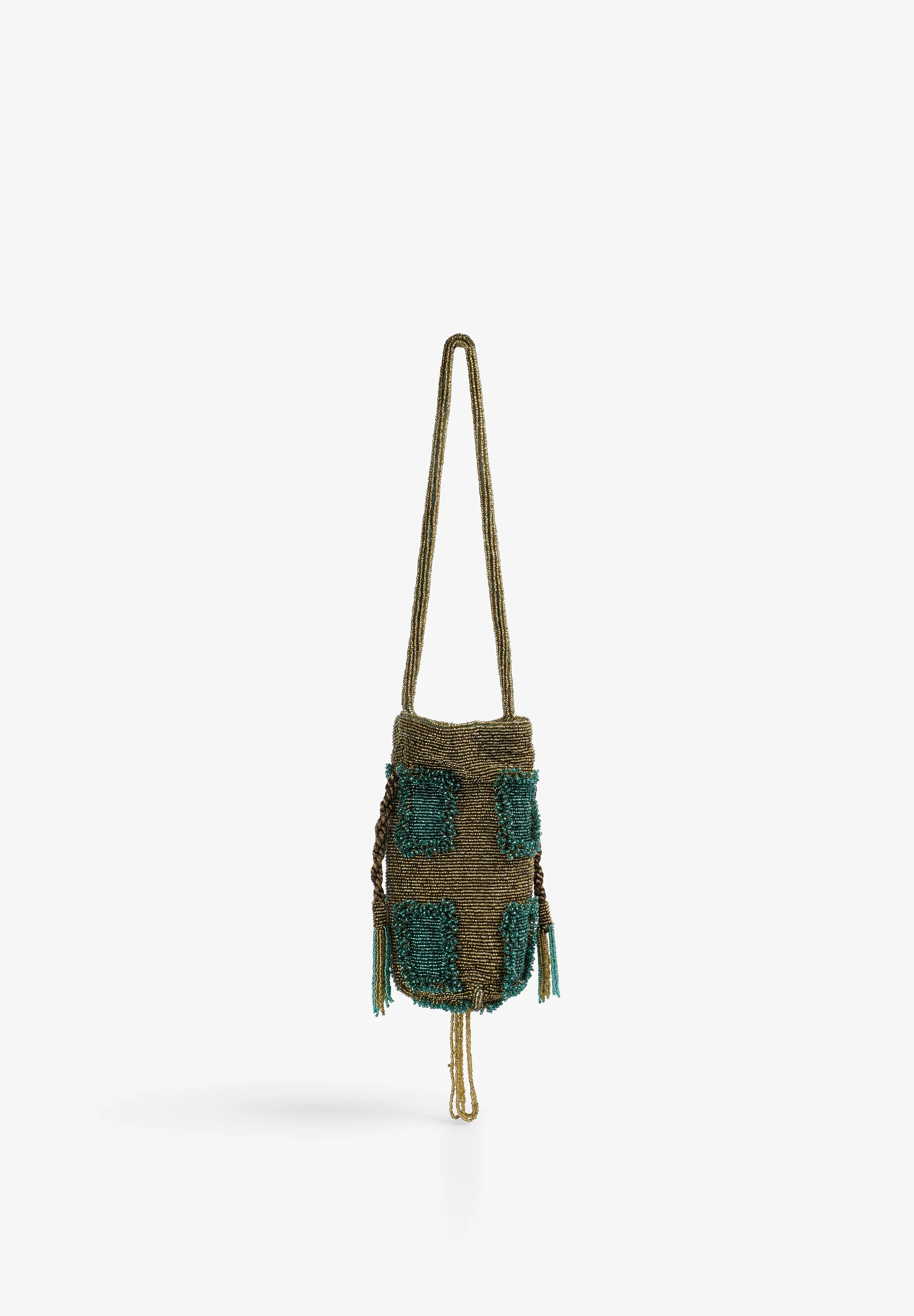 BOLSO BICOLOR CUENTAS