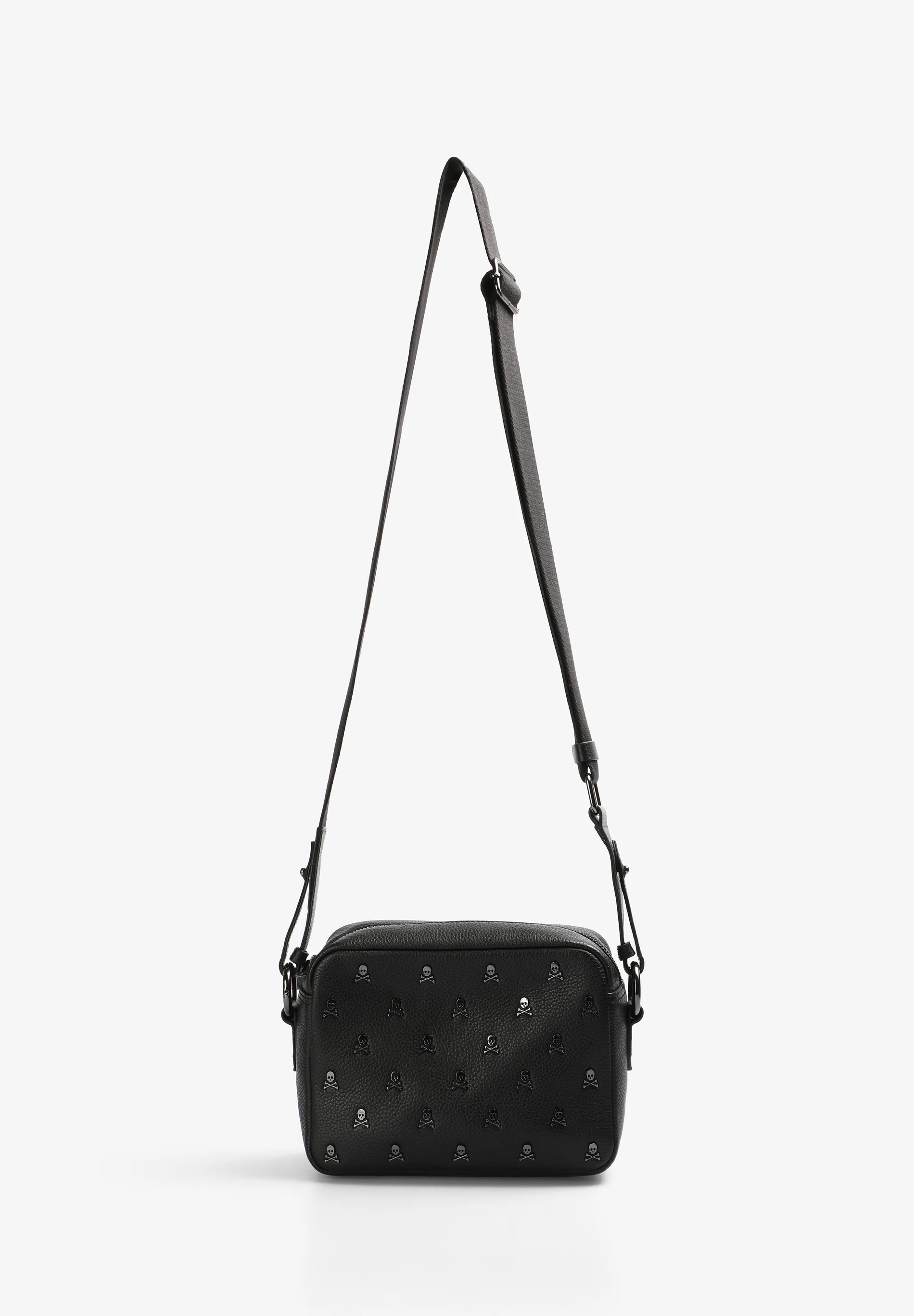 BOLSO PIEL BANDOLERA CALAVERAS ALL OVER