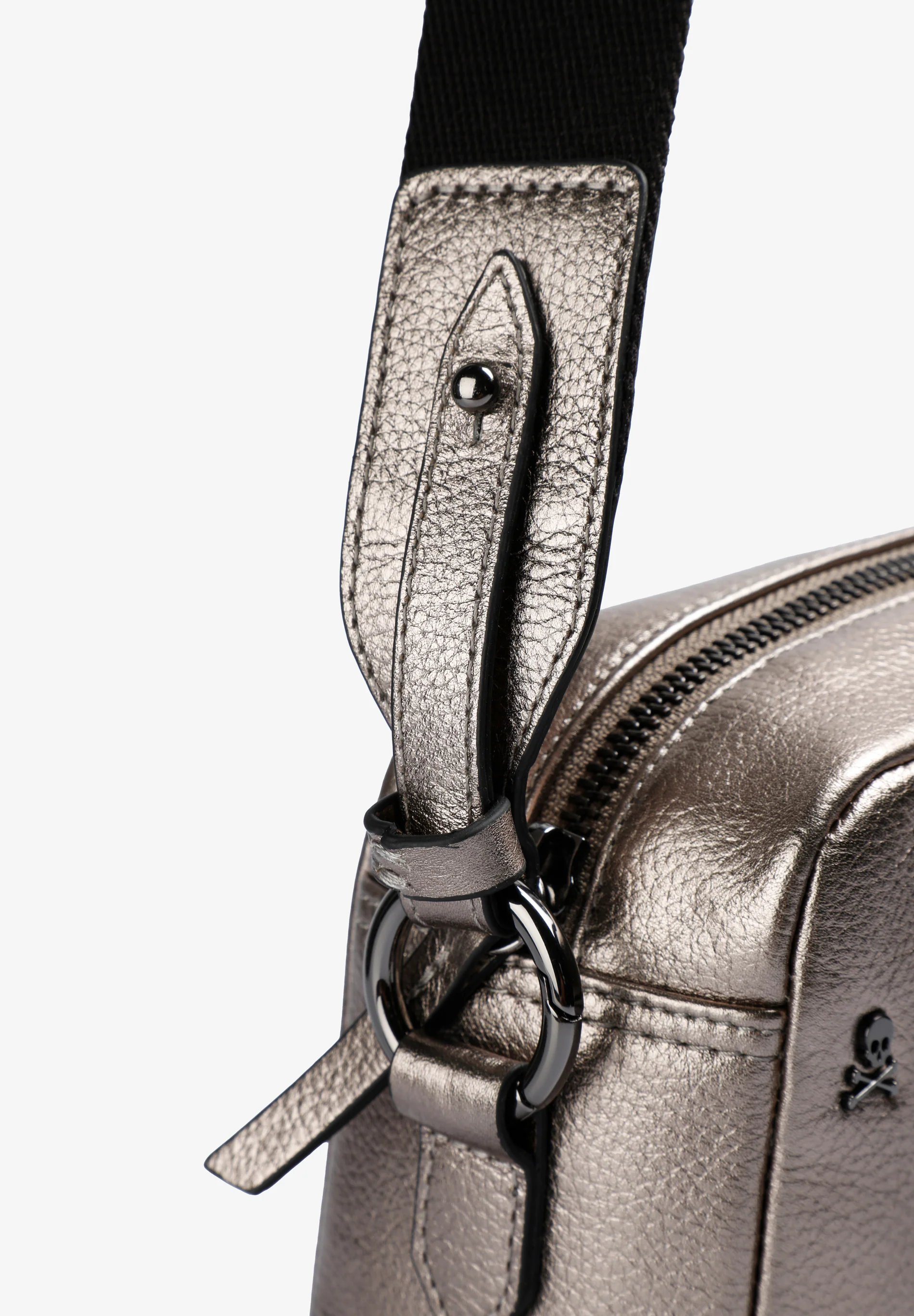 BOLSO PIEL BANDOLERA CALAVERAS ALL OVER