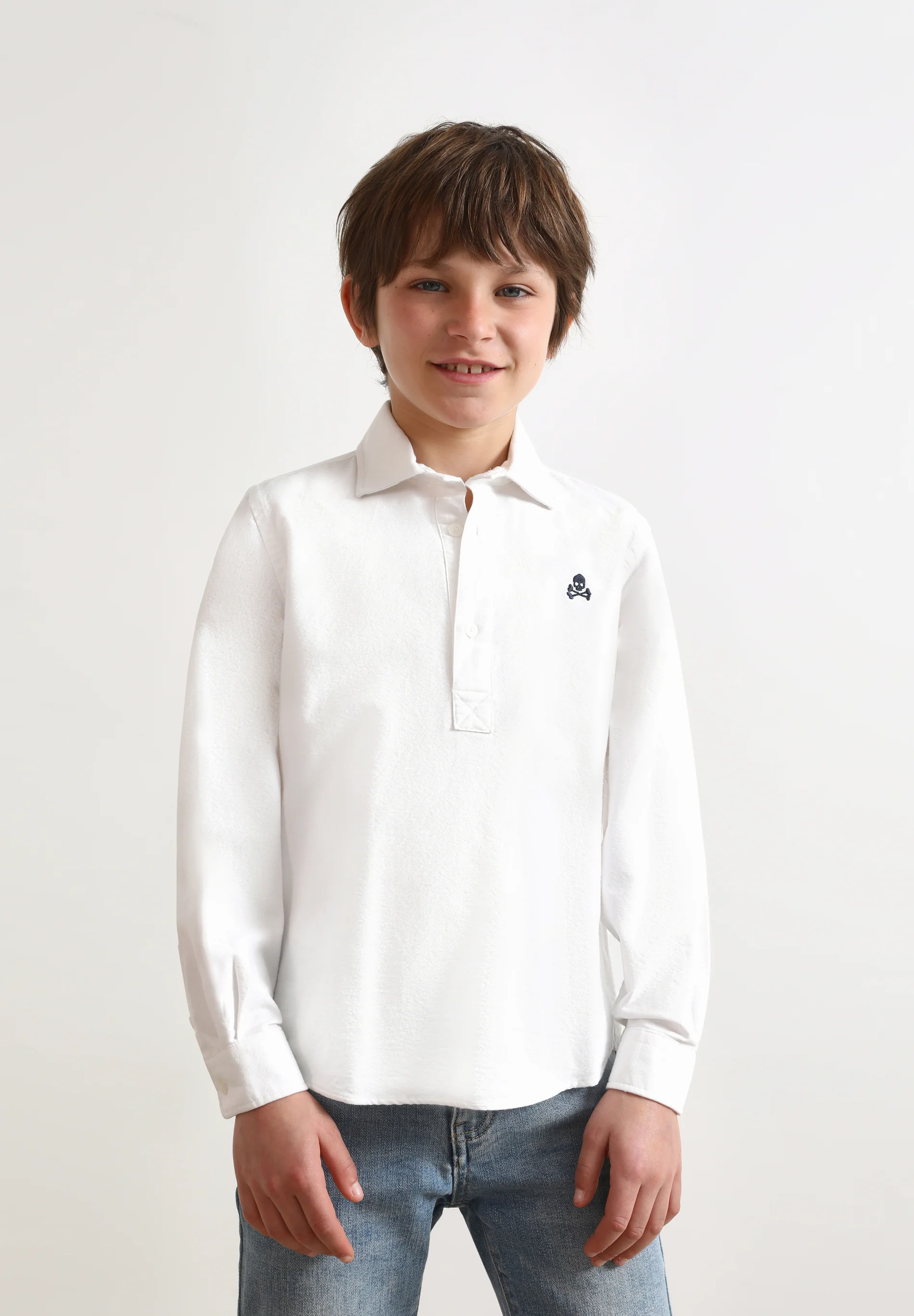 POLERA OXFORD CALAVERA CONTRASTE