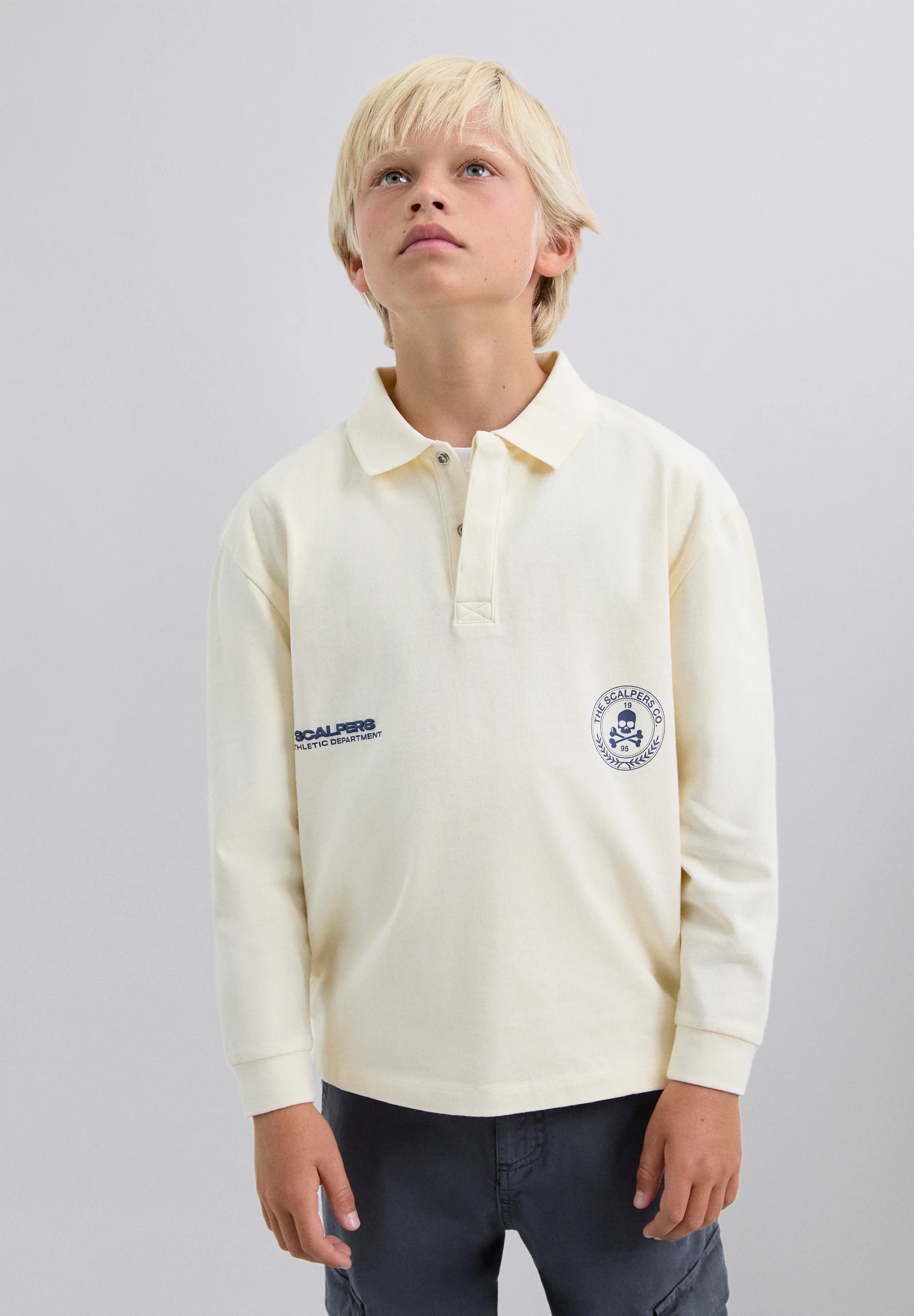 POLO PRINT MANGA LARGA