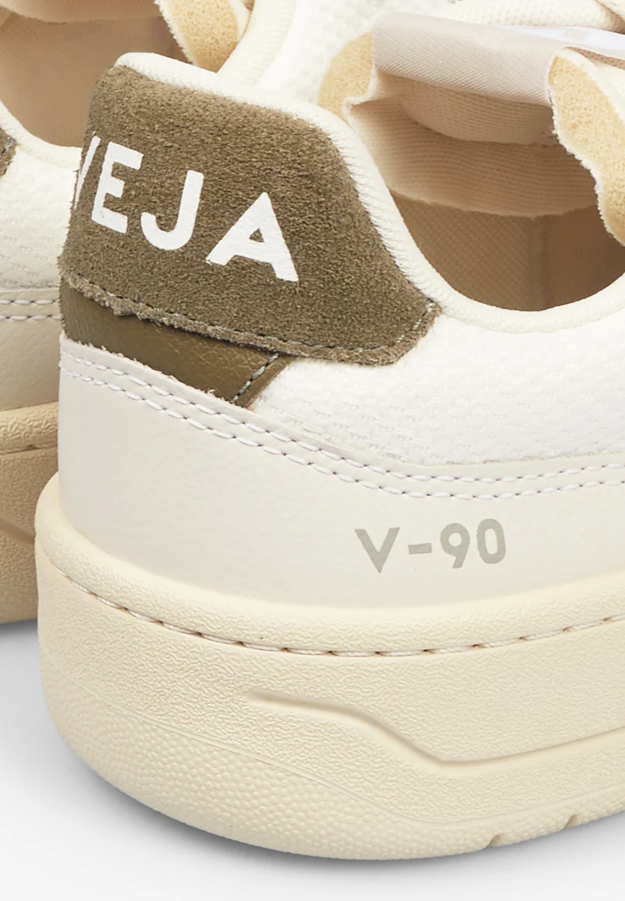 VEJA | V-90 B-MESH WHITE_KAKI