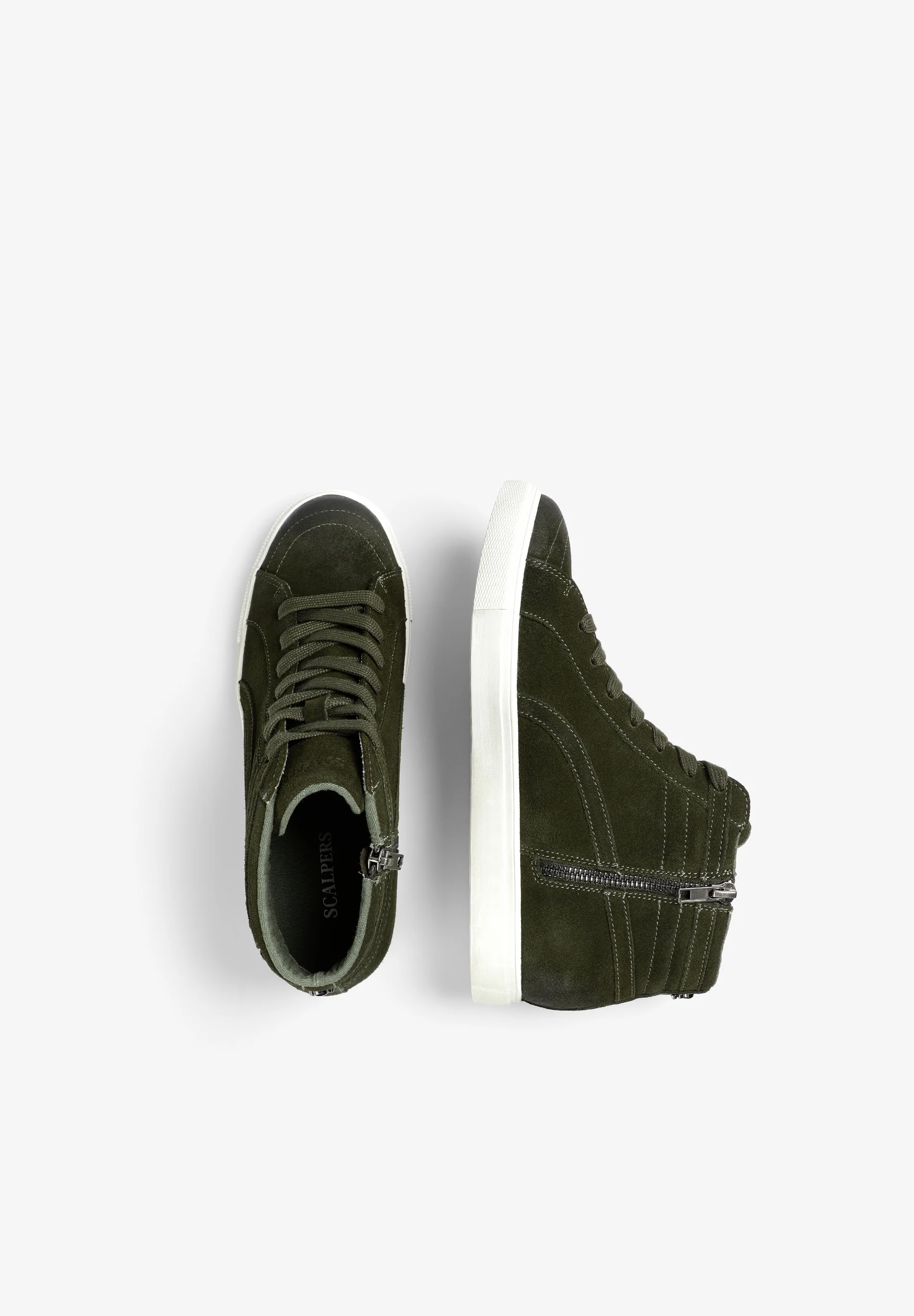SNEAKERS ALTAS PIEL CALAVERA