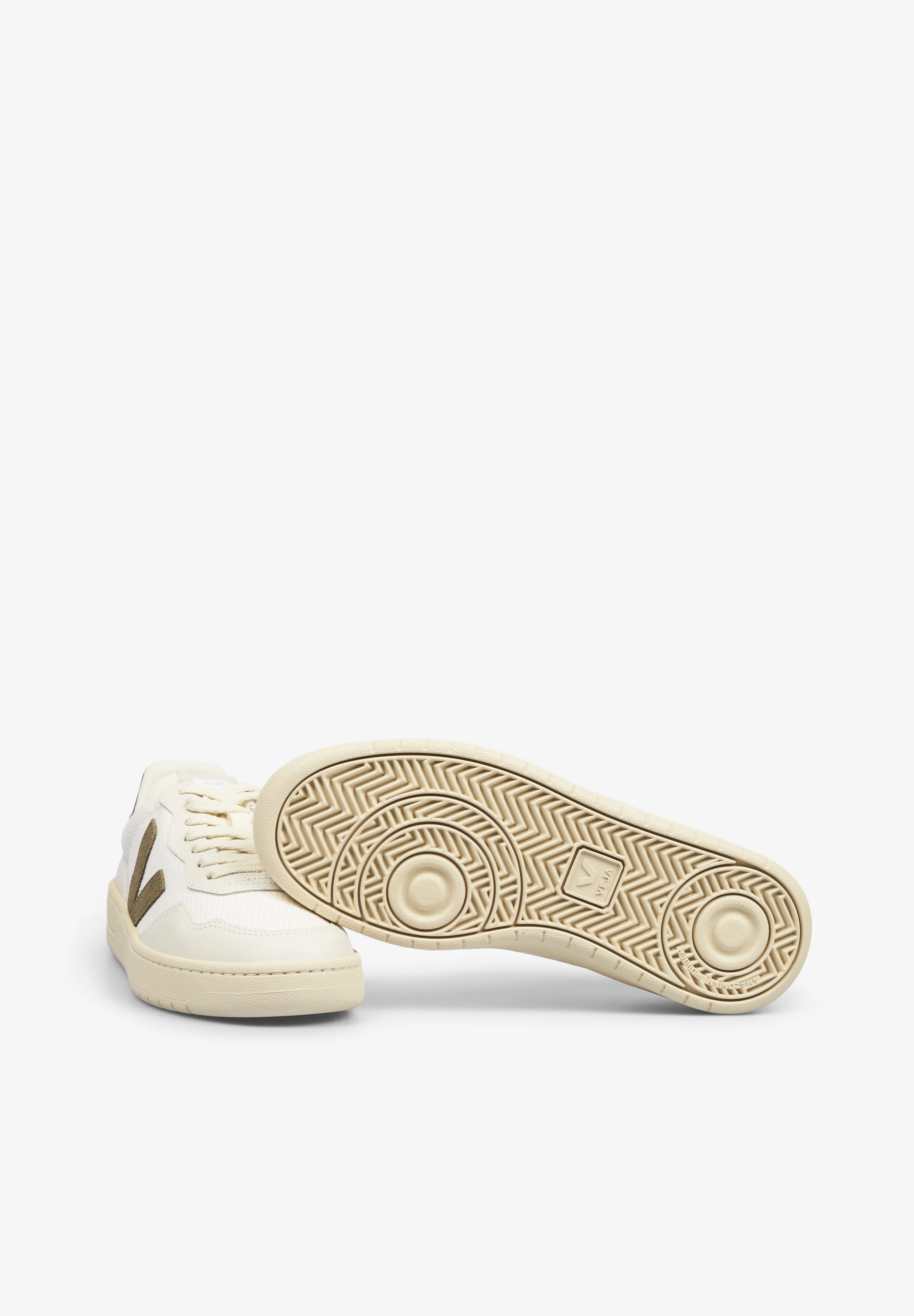 VEJA | V-90 B-MESH WHITE_KAKI