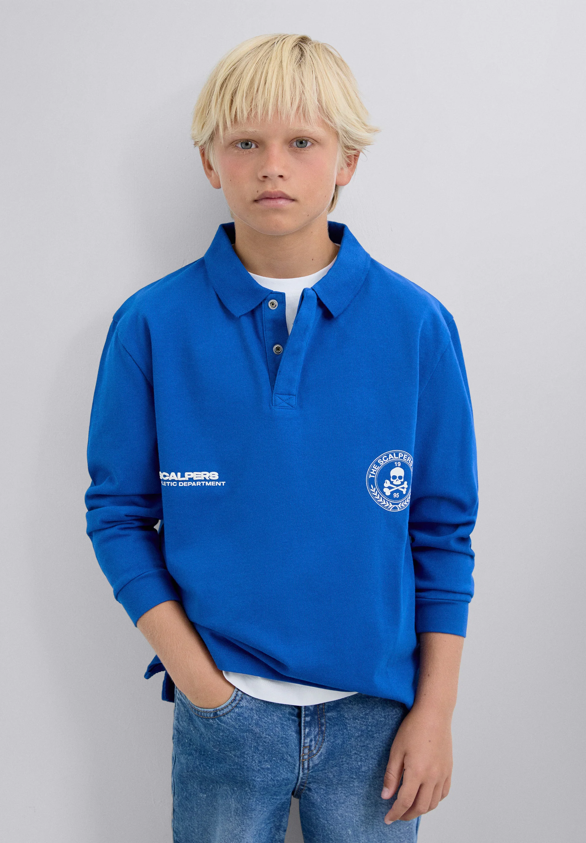 POLO PRINT MANGA LARGA