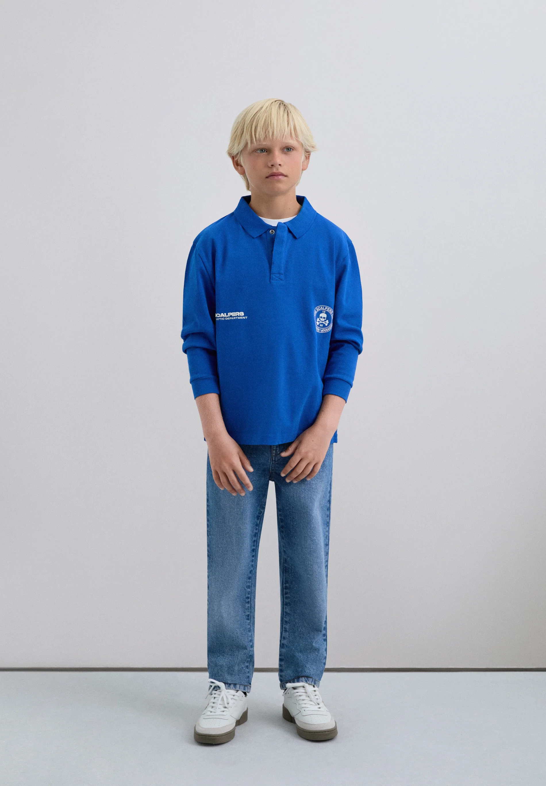 POLO PRINT MANGA LARGA