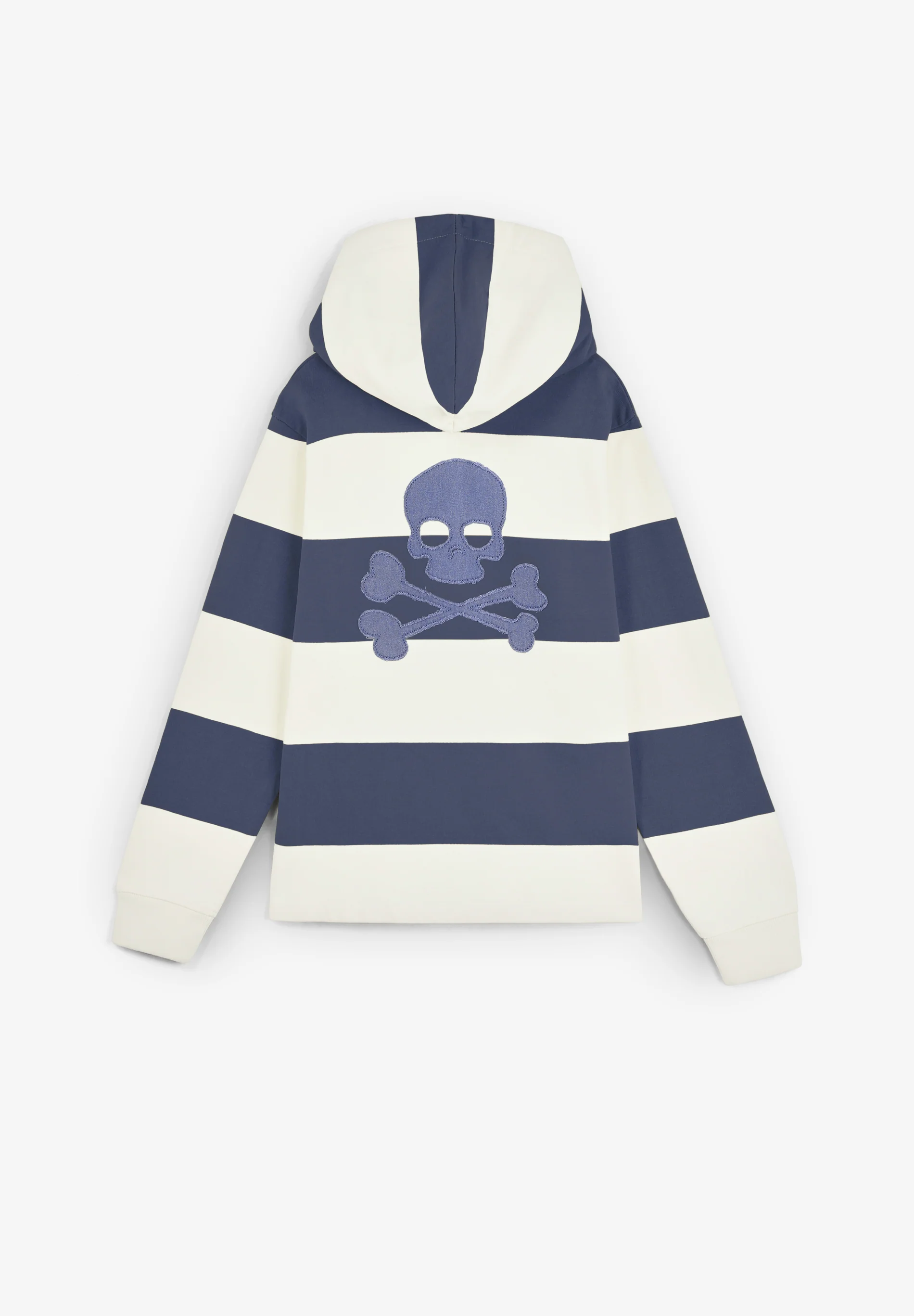 SUDADERA RAYAS CAPUCHA CALAVERA