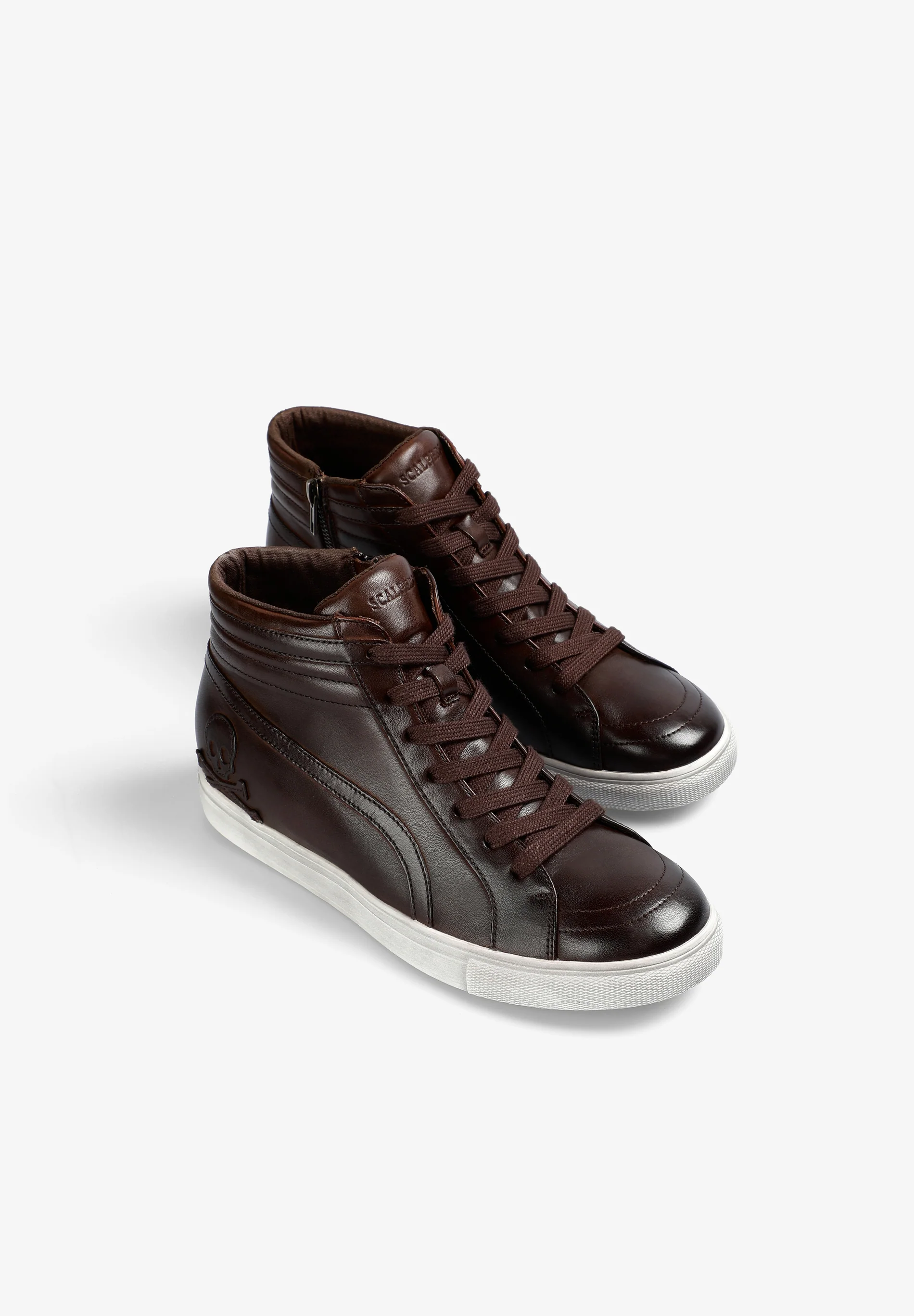 SNEAKERS ALTAS PIEL CALAVERA