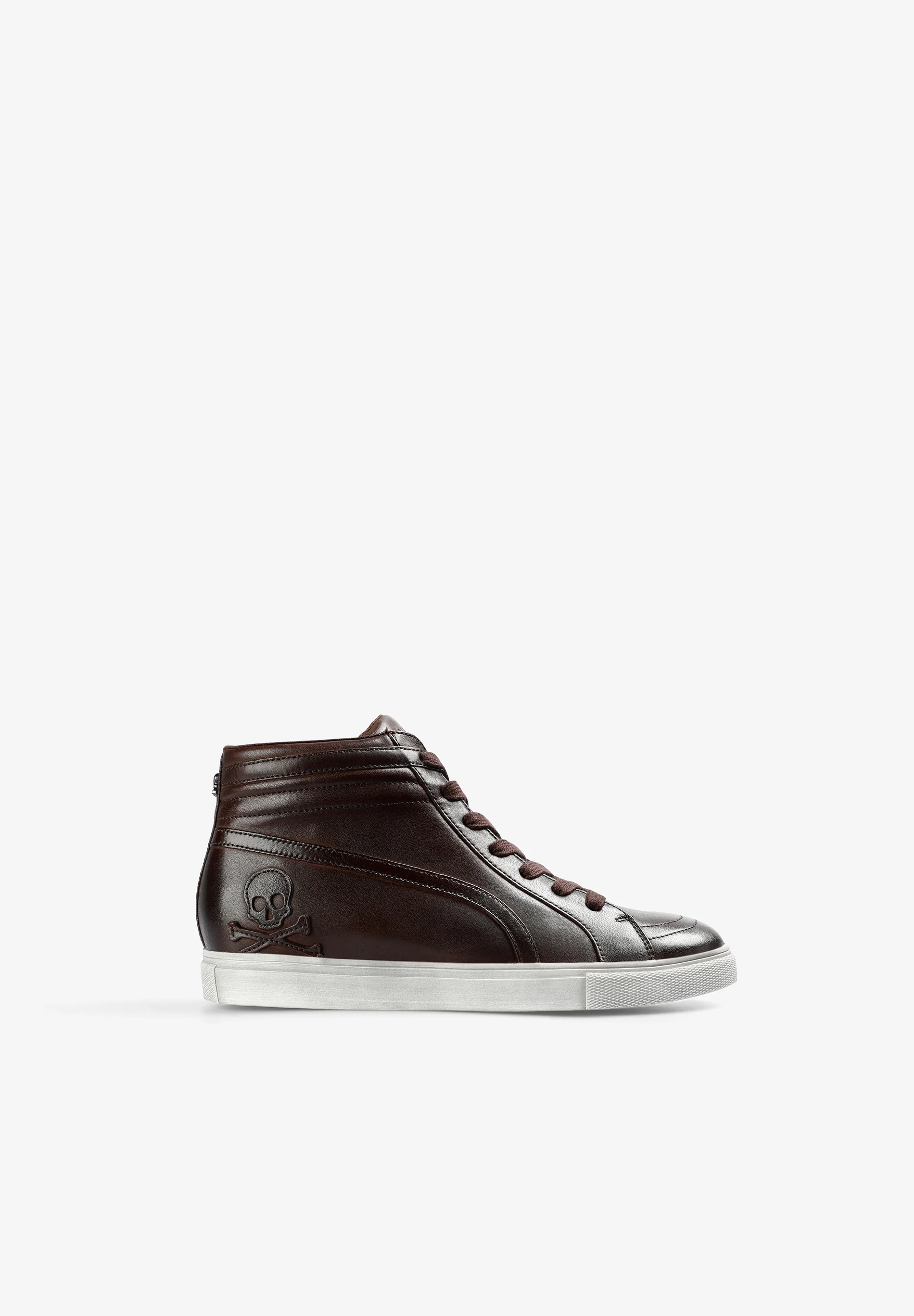 SNEAKERS ALTAS PIEL CALAVERA