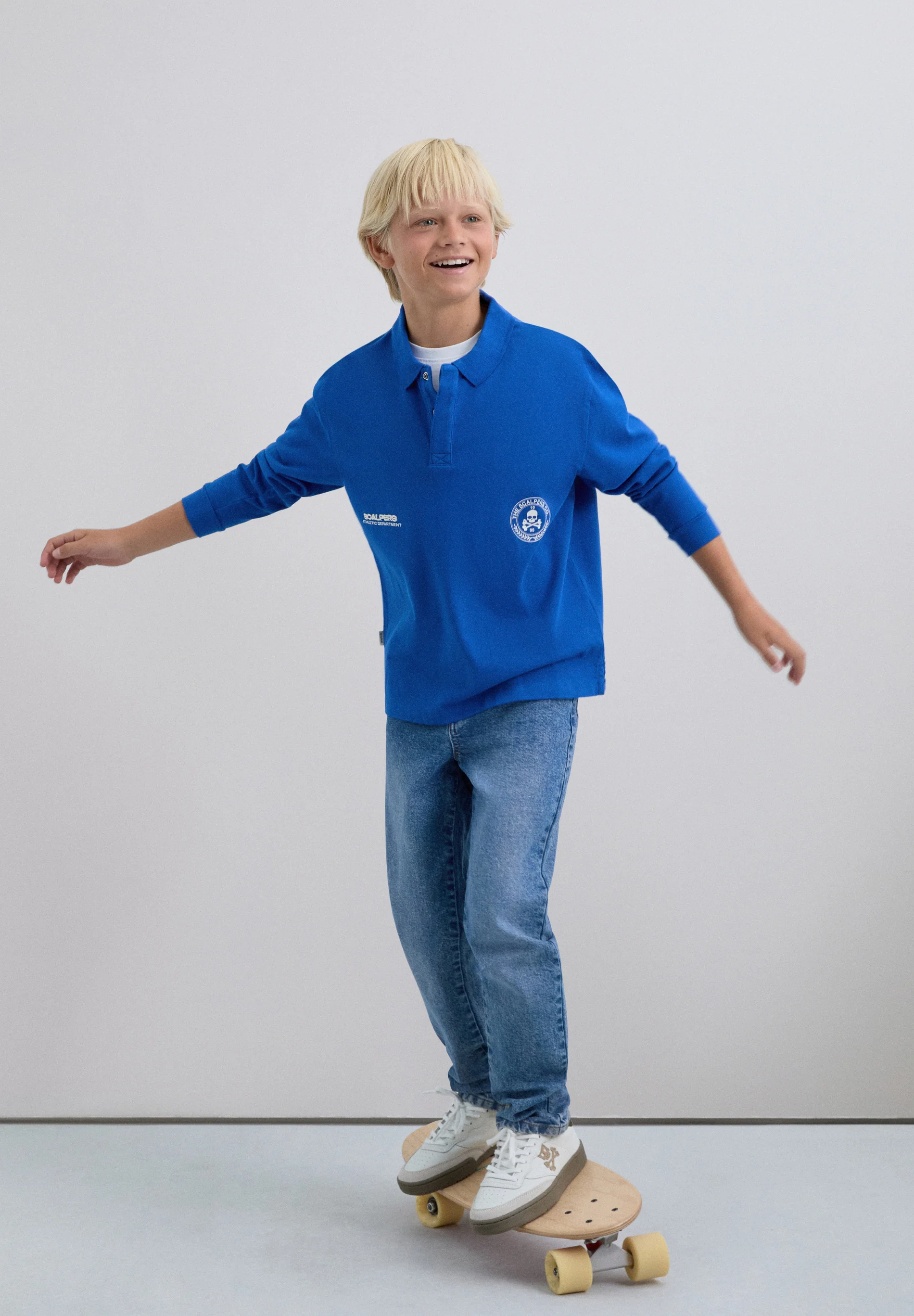 POLO PRINT MANGA LARGA