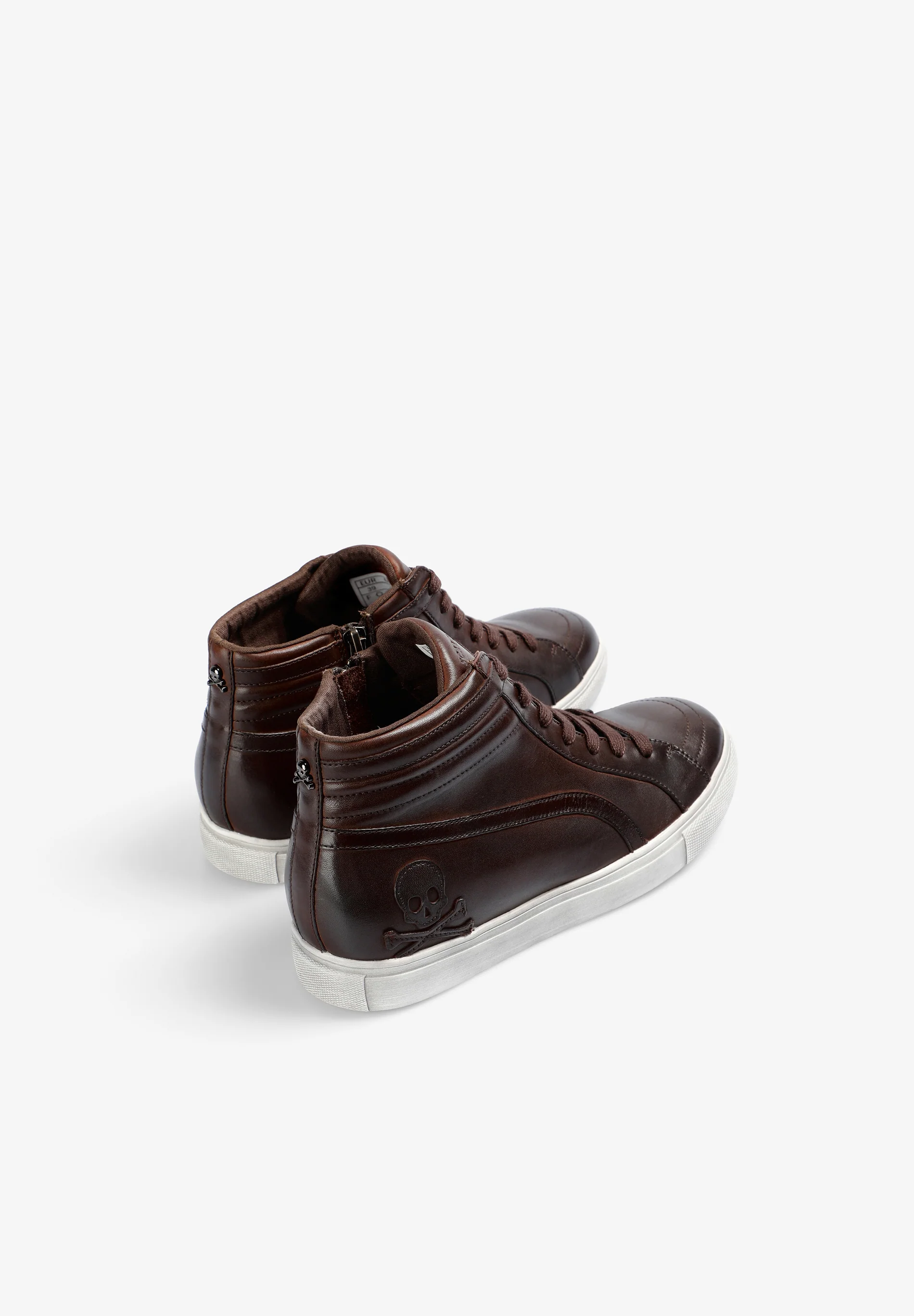 SNEAKERS ALTAS PIEL CALAVERA