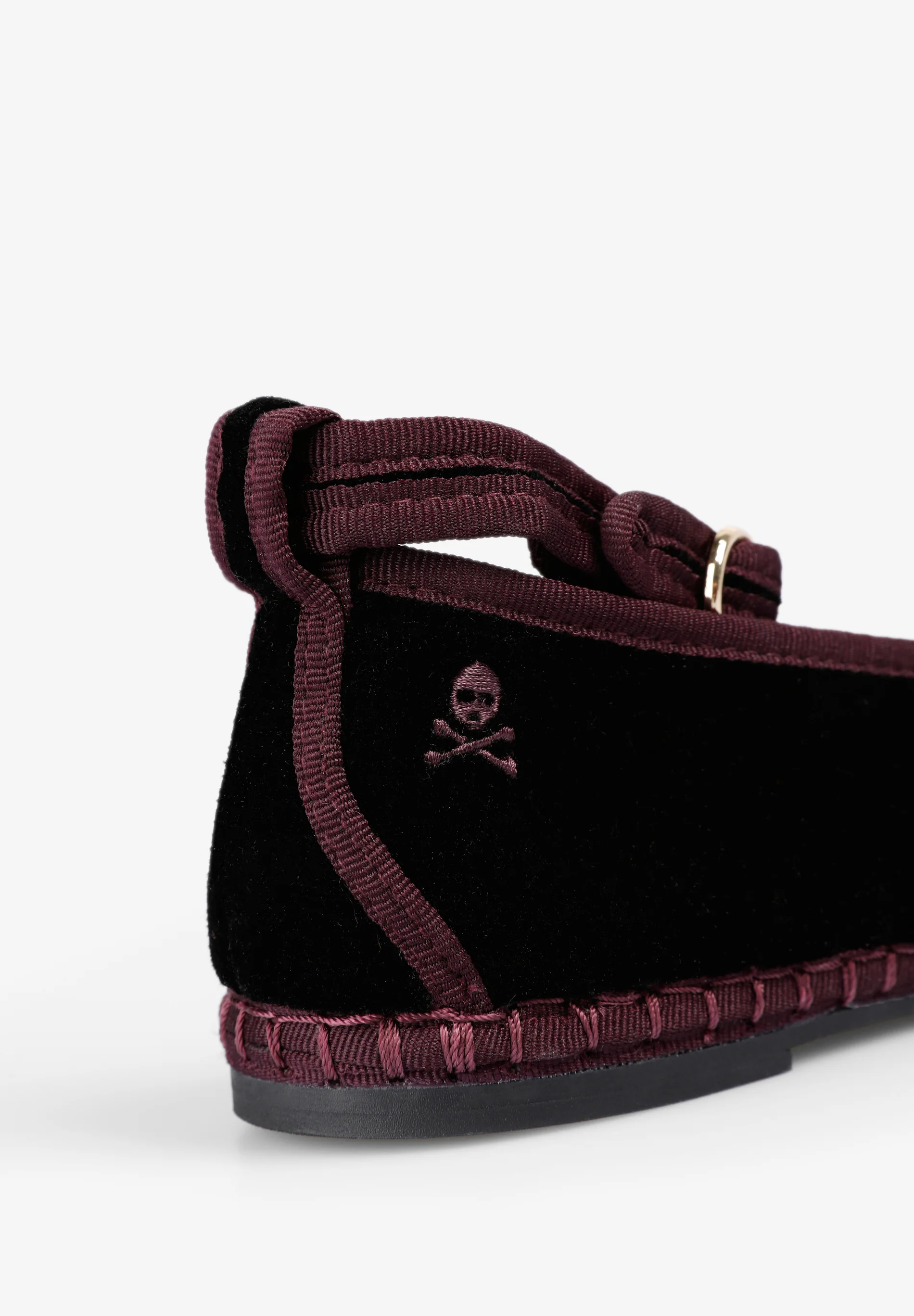 SCVELVETSTRAPANKLE SLIPPER