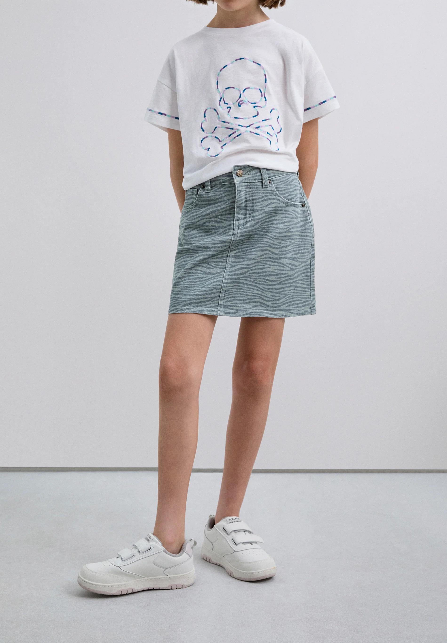 FALDA MINI ESTAMPADO CEBRA