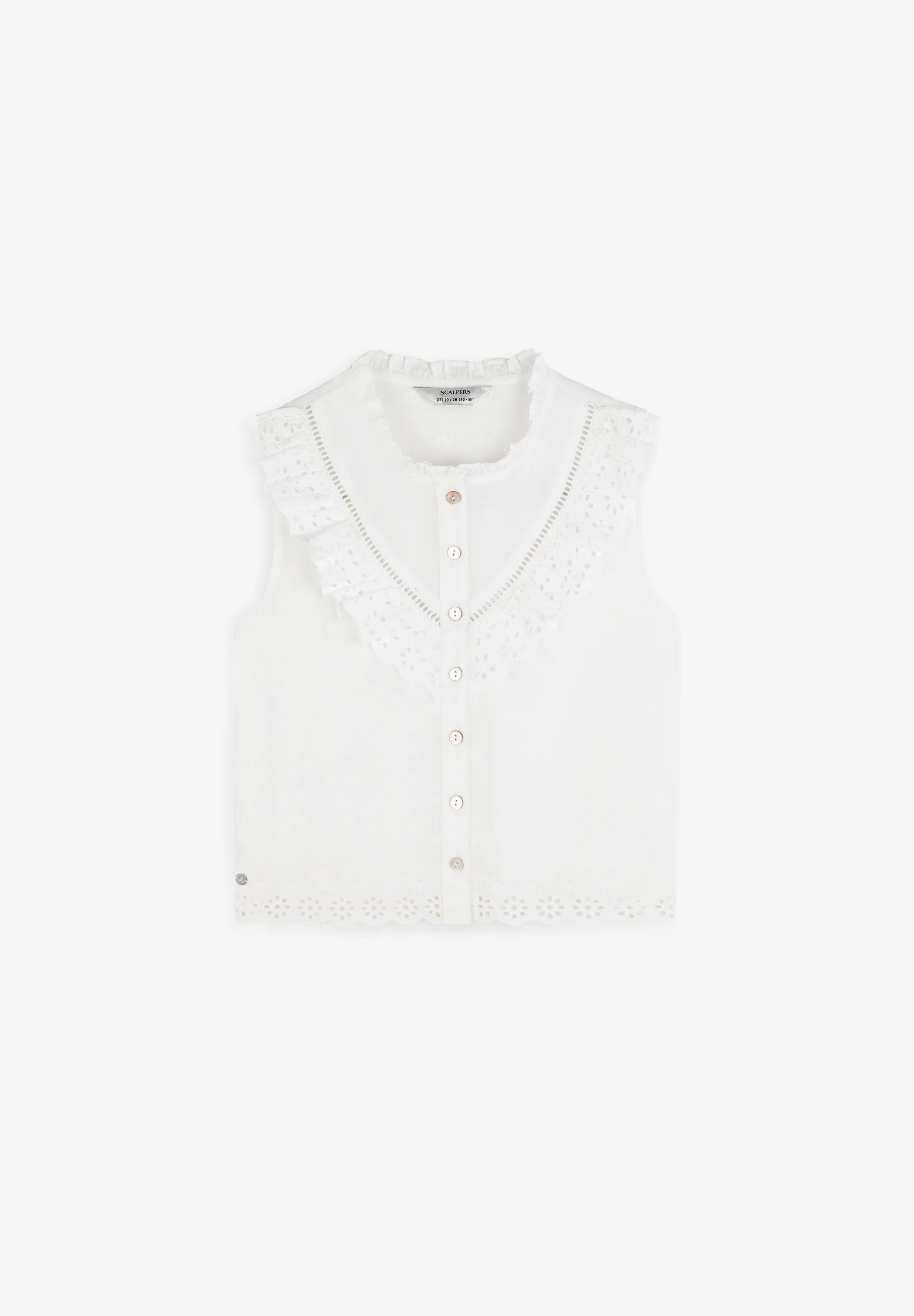 BLUSA DETALLE VOLANTE BORDADO