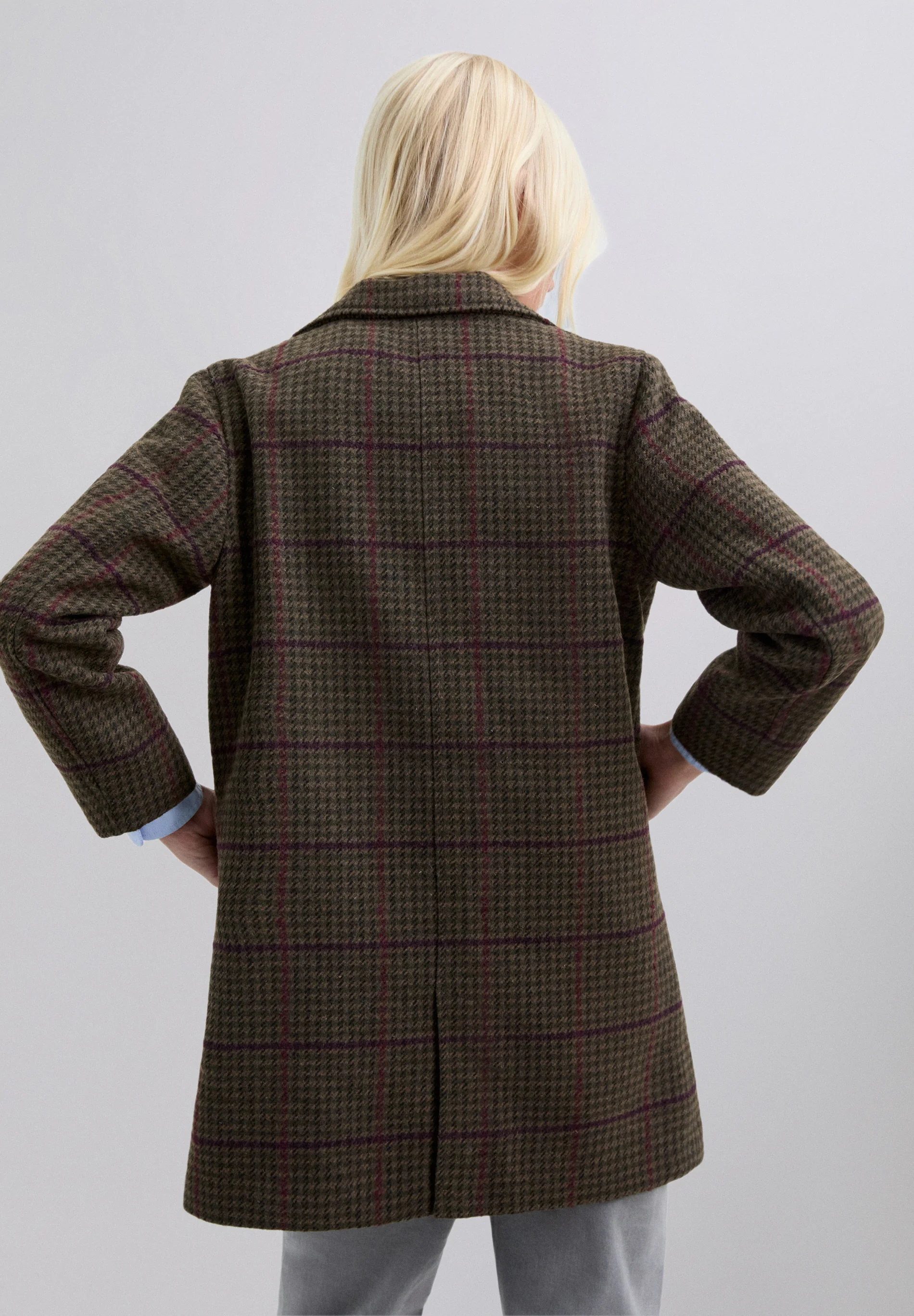 ABRIGO PAÑO CUADROS