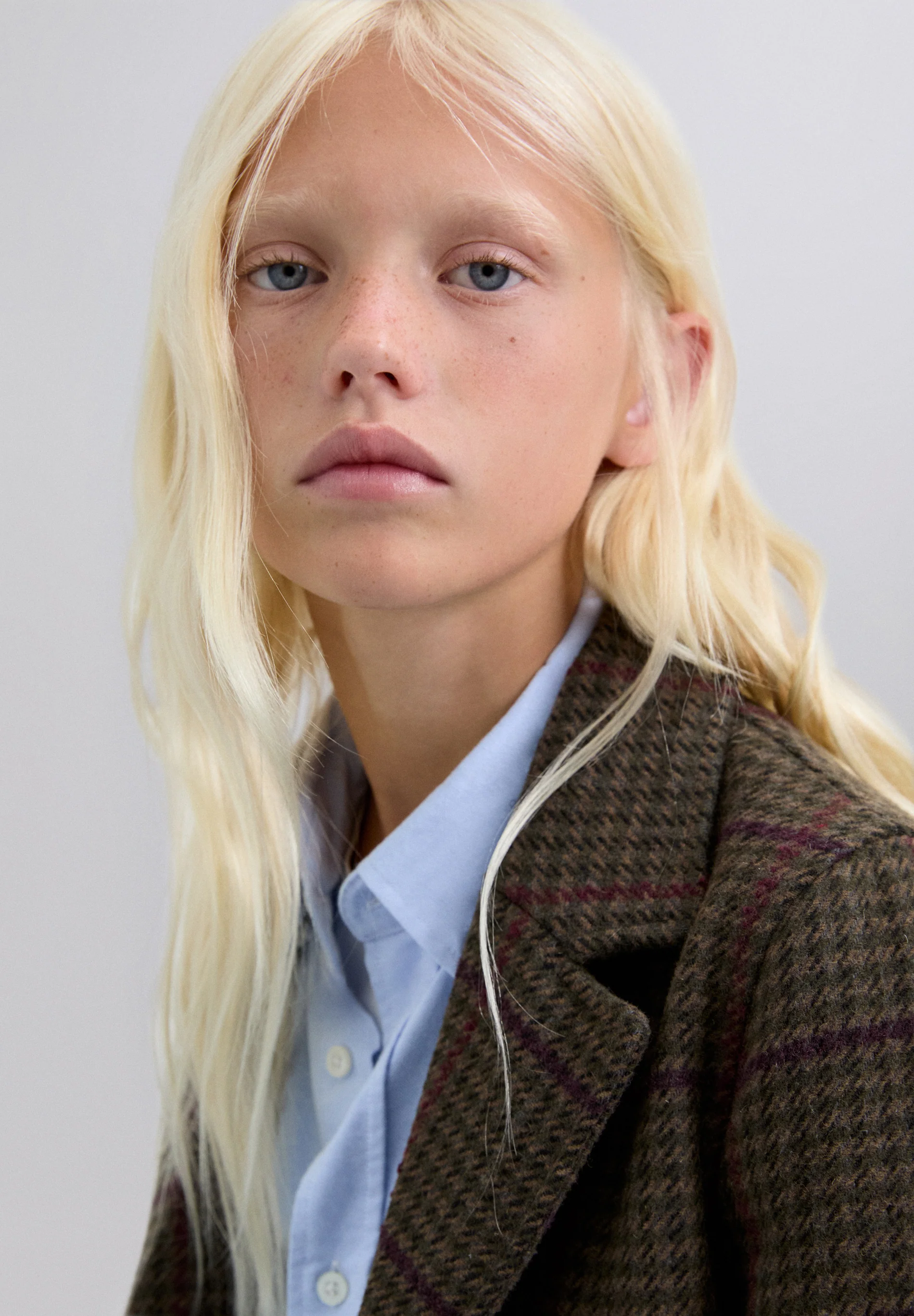 ABRIGO PAÑO CUADROS