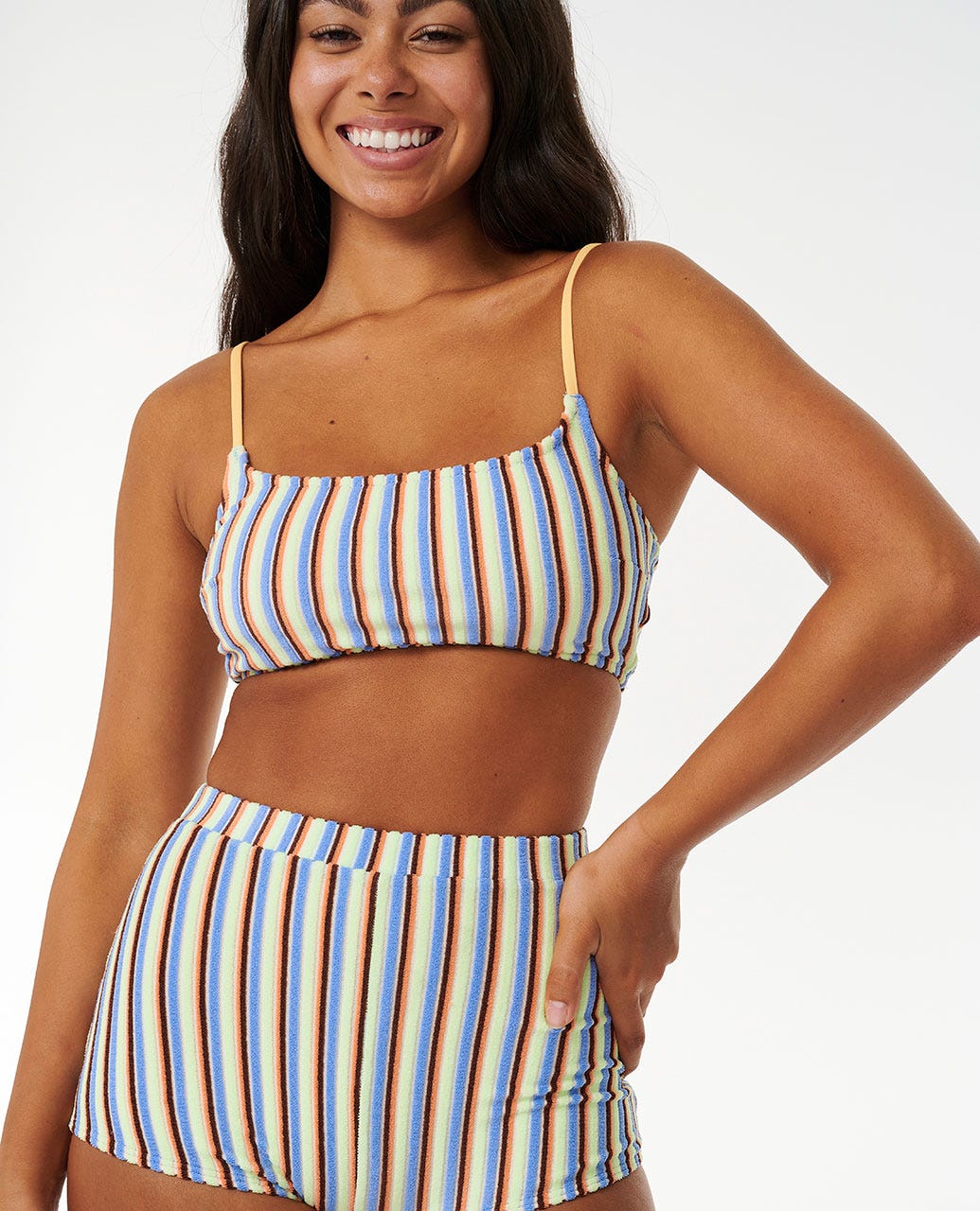 Tropics Stripe Lycra Boyleg Bikini Bottoms
